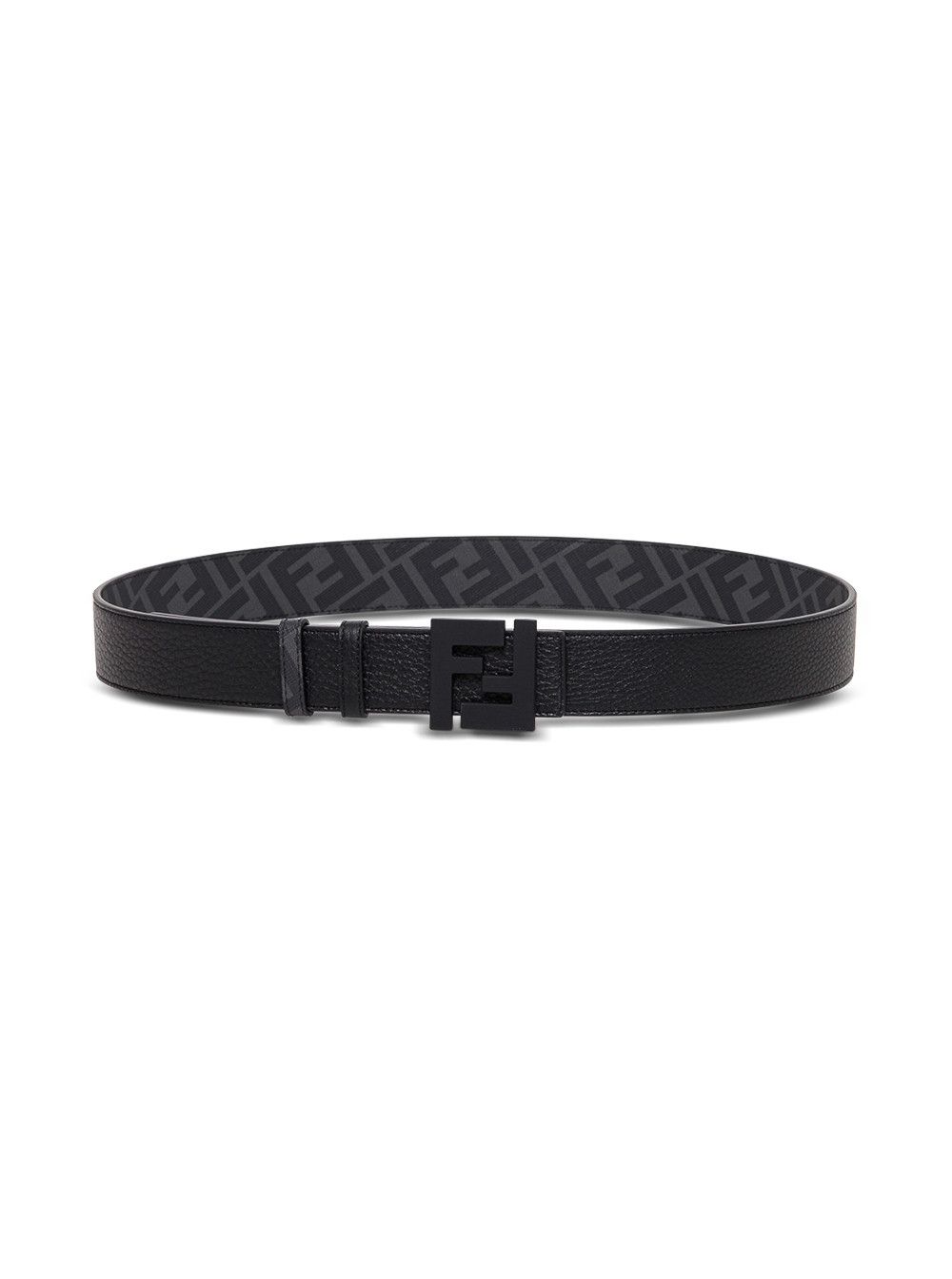 Reversible Leather Belt with Logo Buckle