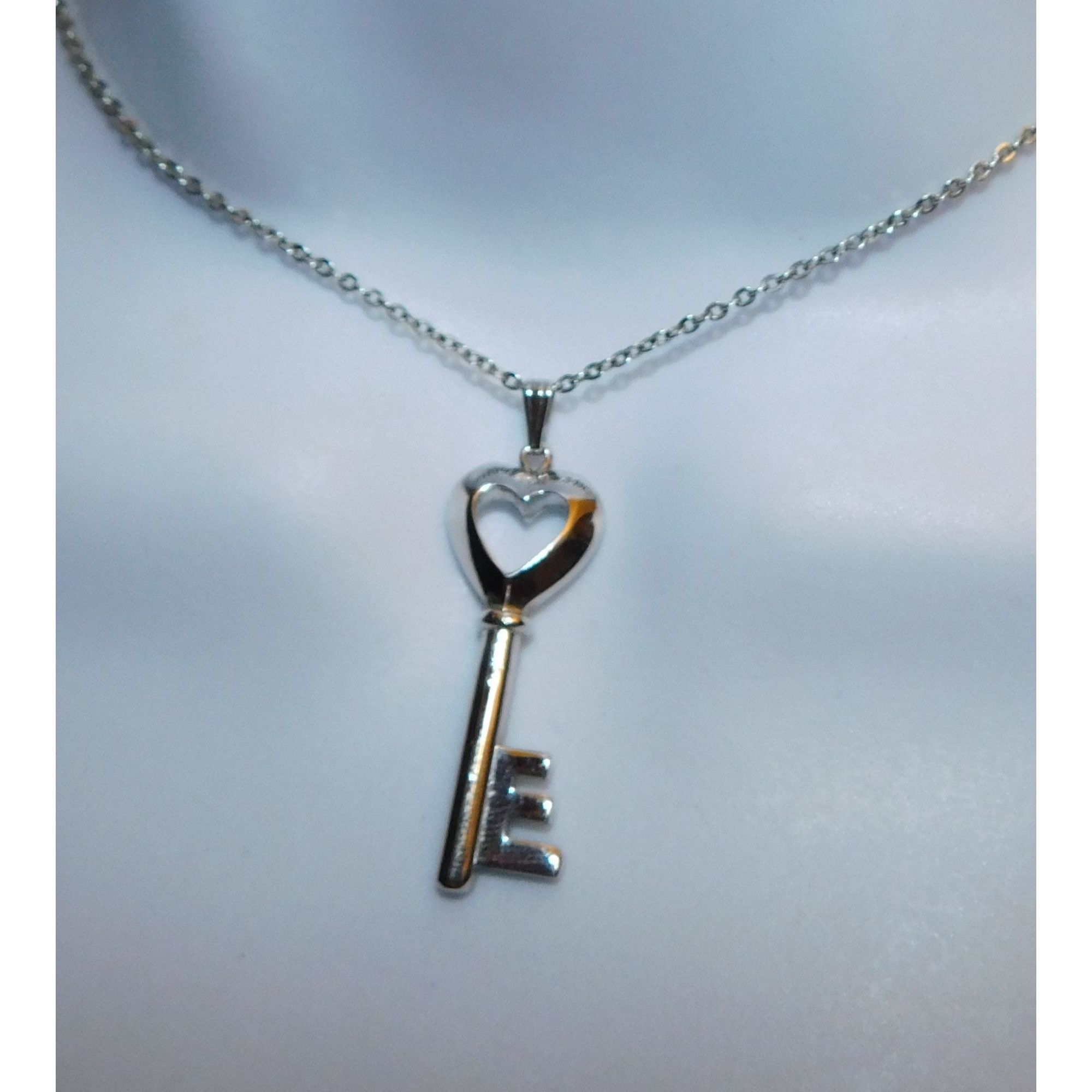 Other Accents By Hallmark Heart Key Silver tone Necklace Size ONE SIZE - 5 Thumbnail