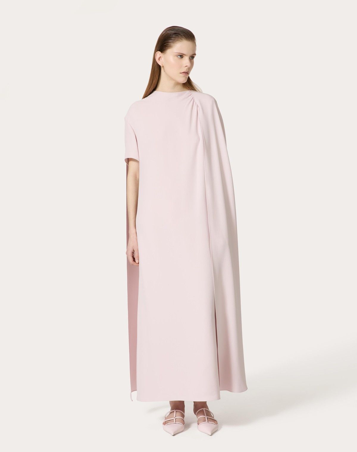 Valentino o1s1wg110525 Cady Couture Midi Dress in Grey Size S / US 4 / IT 40 - 3 Thumbnail
