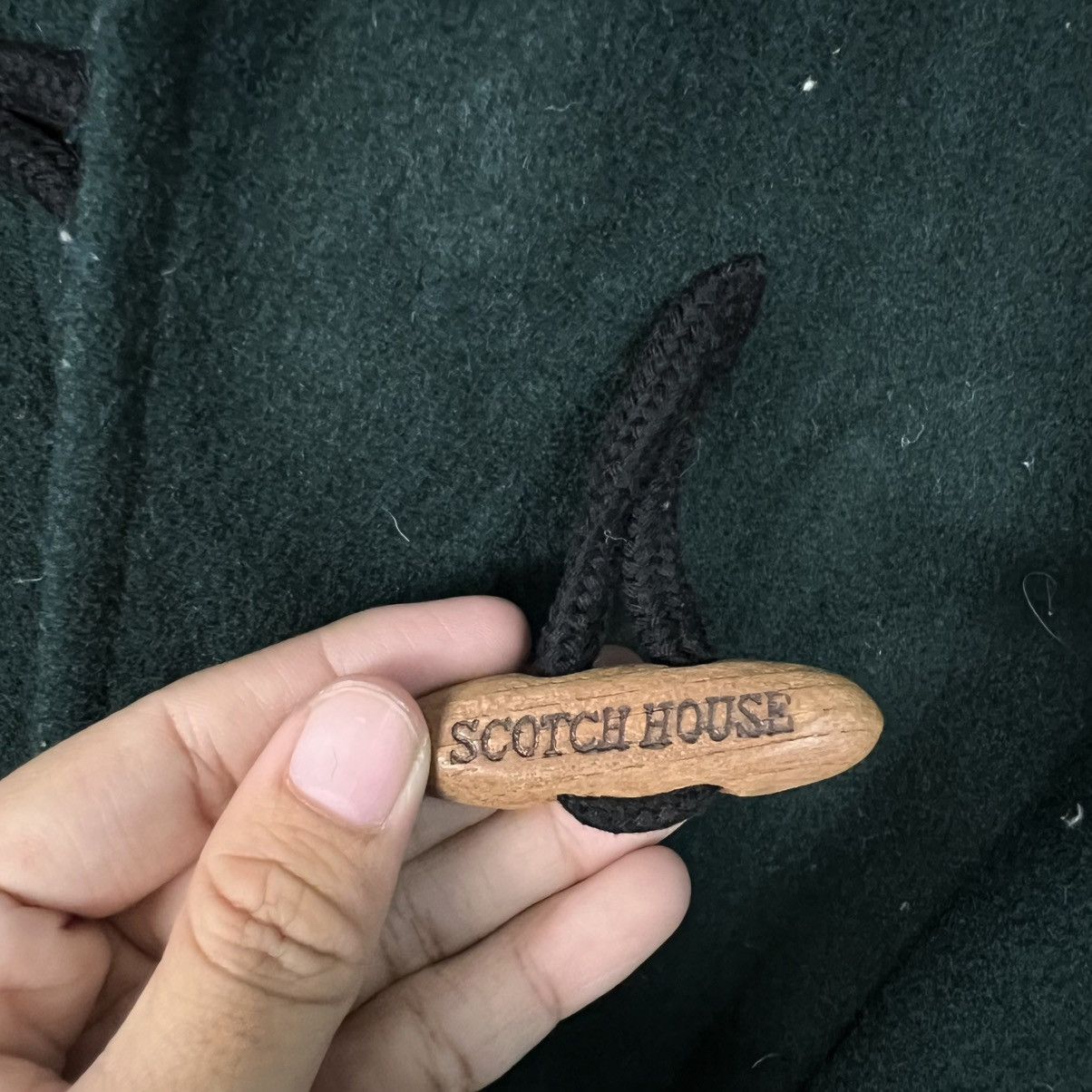 Vintage THE SCOTCH HOUSE Green Hooded Duffle Coat #4140-C189 Size US L / EU 52-54 / 3 - 11 Thumbnail