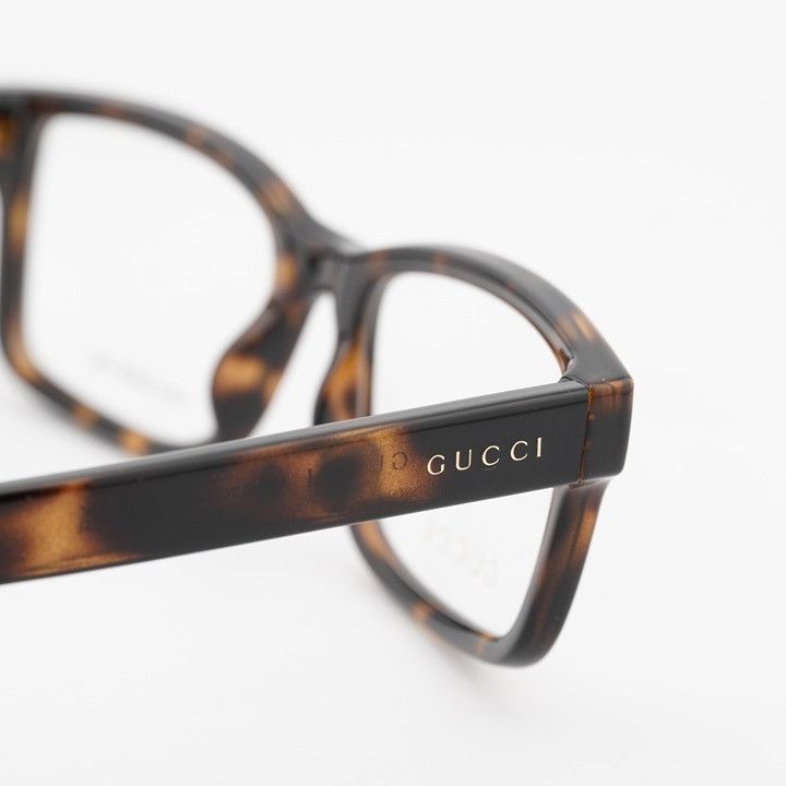 Gucci Gucci GG1717O 002 Eyeglasses Havana 54mm Rectangle Frame Size ONE SIZE - 7 Thumbnail