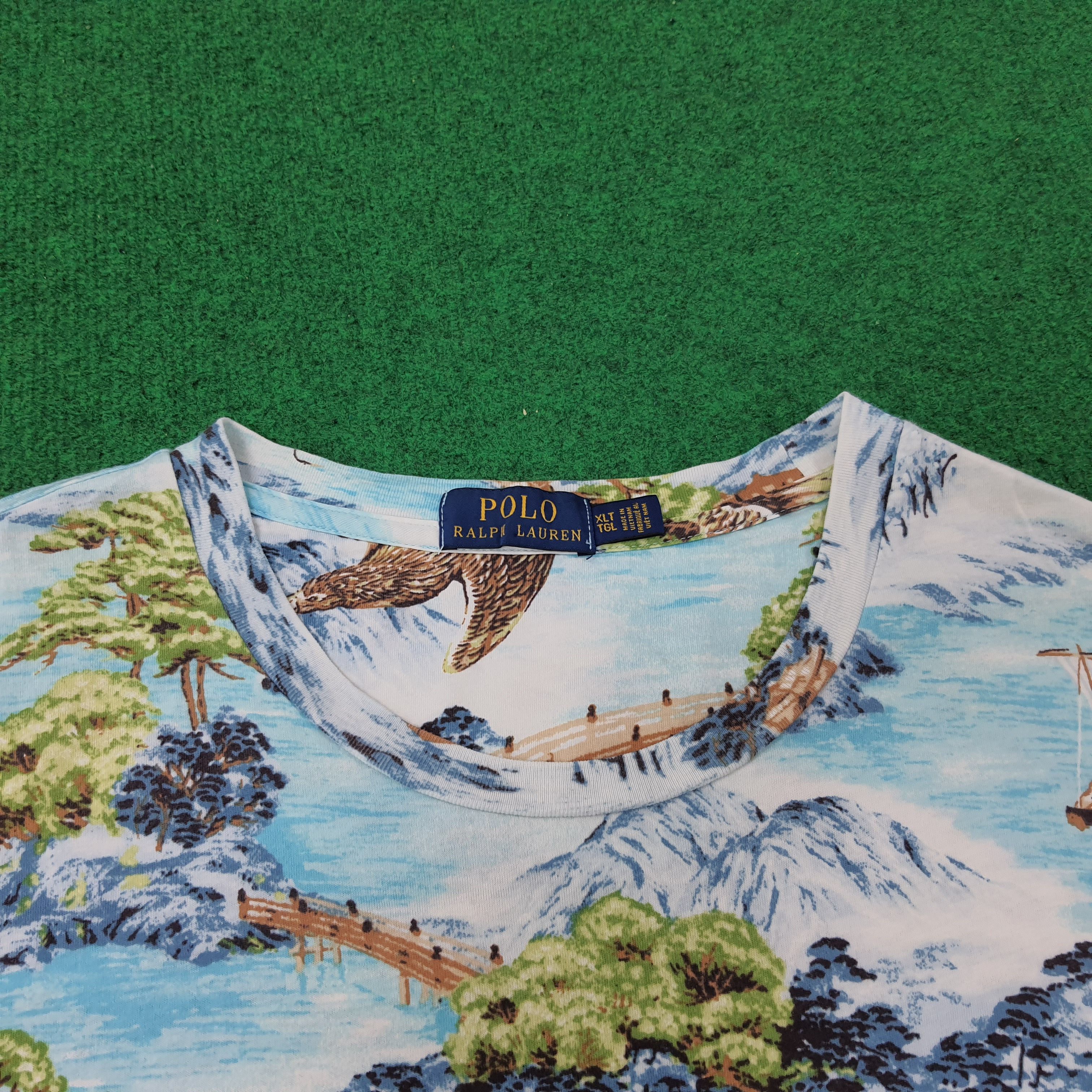 Polo Ralph Lauren Vintage POLO Ralph Lauren Overprint Pocket Tee C249N31 Size US XXL / EU 58 / 5 - 4 Thumbnail