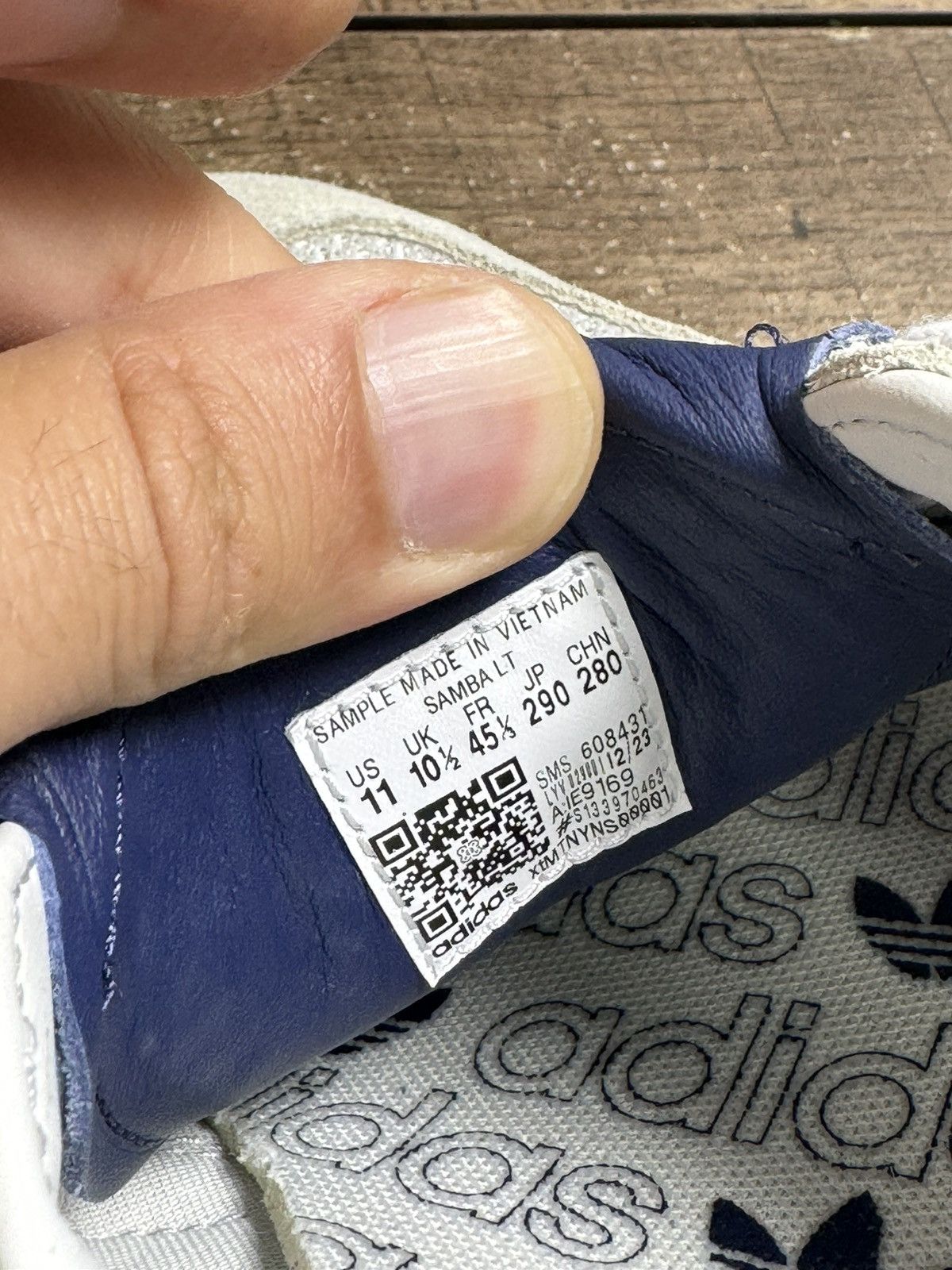 Adidas SAMPLE Adidas Samba LT Crystal White Dark Blue Size 11 NEW Size US 11 / EU 44 - 7 Thumbnail