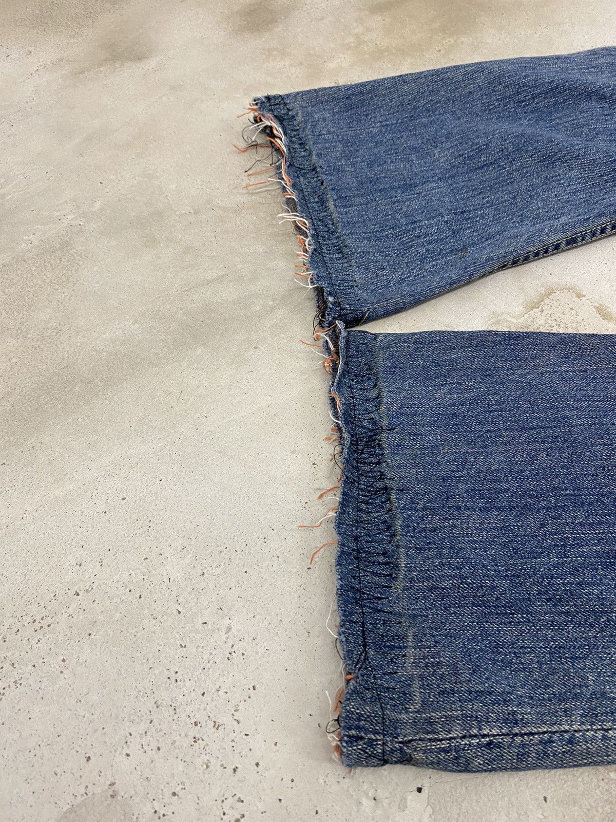 If Six Was Nine × Japanese Brand × Le Grande Bleu (L.G.B.) Flare Distressed Denim Orange Mud Jean Size US 30 / EU 46 - 15 Thumbnail