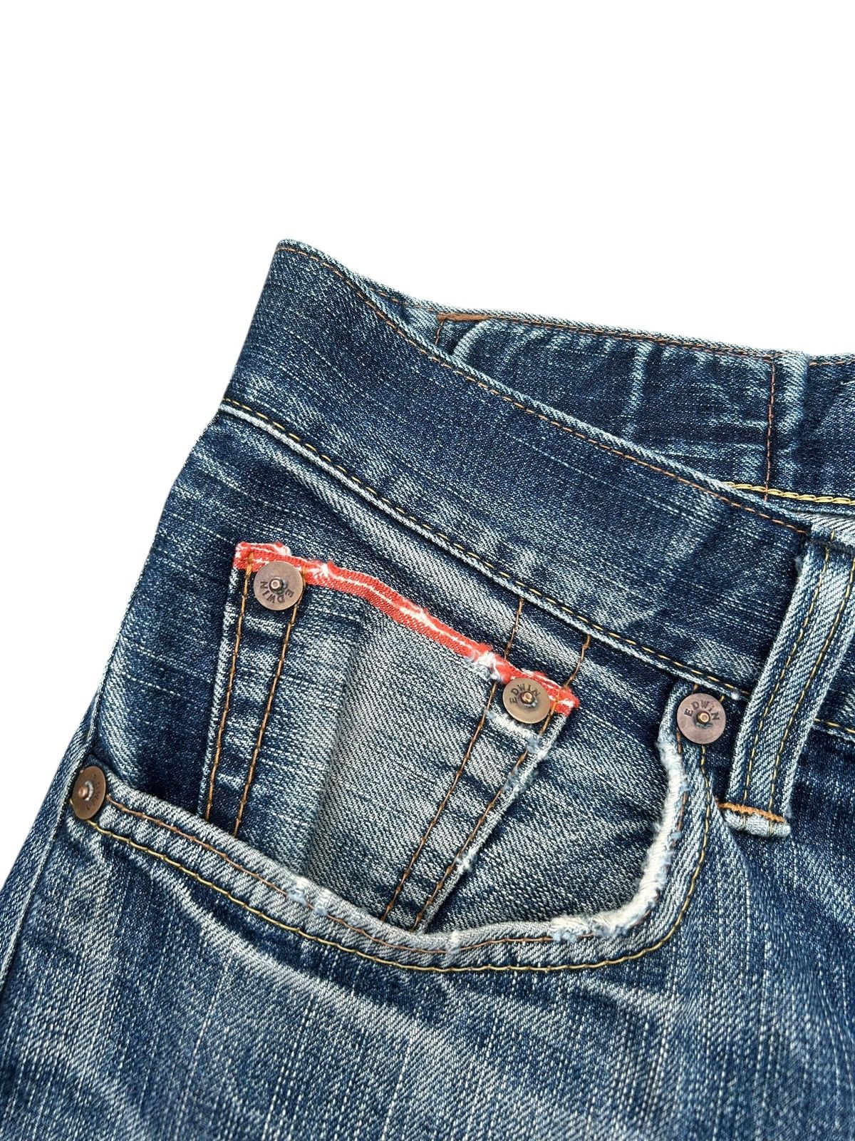 Kapital Vintage Edwin 503V Selvedge Distressed Denim Jeans Size US 36 / EU 52 - 10 Thumbnail