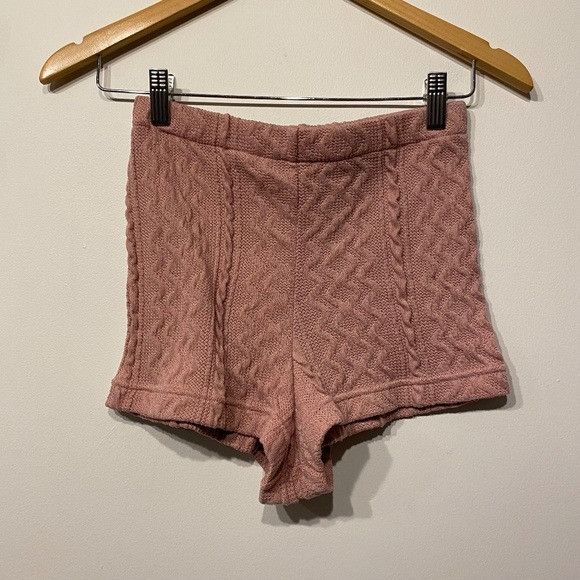 Anthropologie Anthropologie Light Pink Cable Knit High Rise Coquette Mini Size 26" / US 2 / IT 38 - 1 Thumbnail