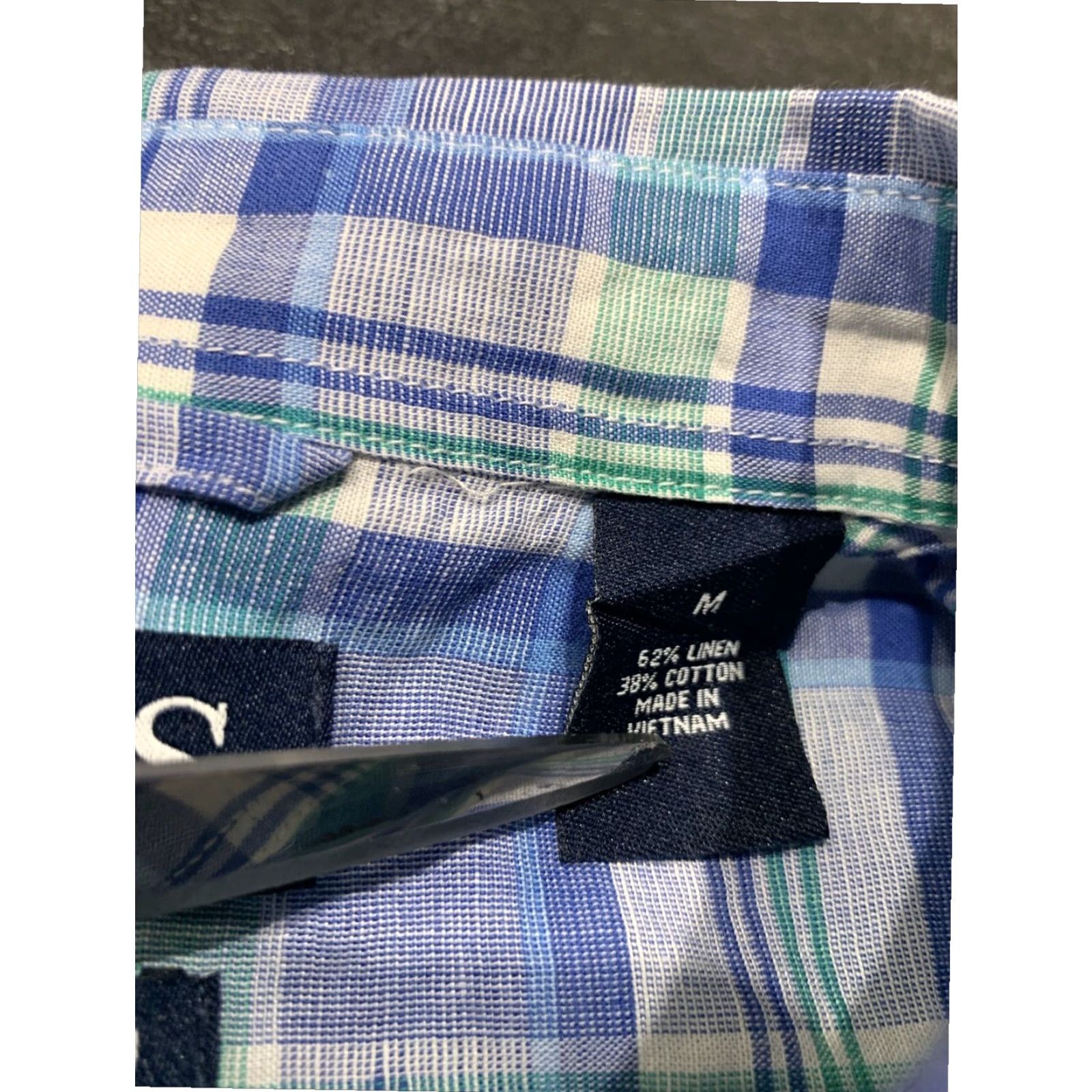 Chaps Chaps Plaid Button Down Shirt Mens Short Sleeve Multicolor Cotton Linen M Size US M / EU 48-50 / 2 - 4 Thumbnail