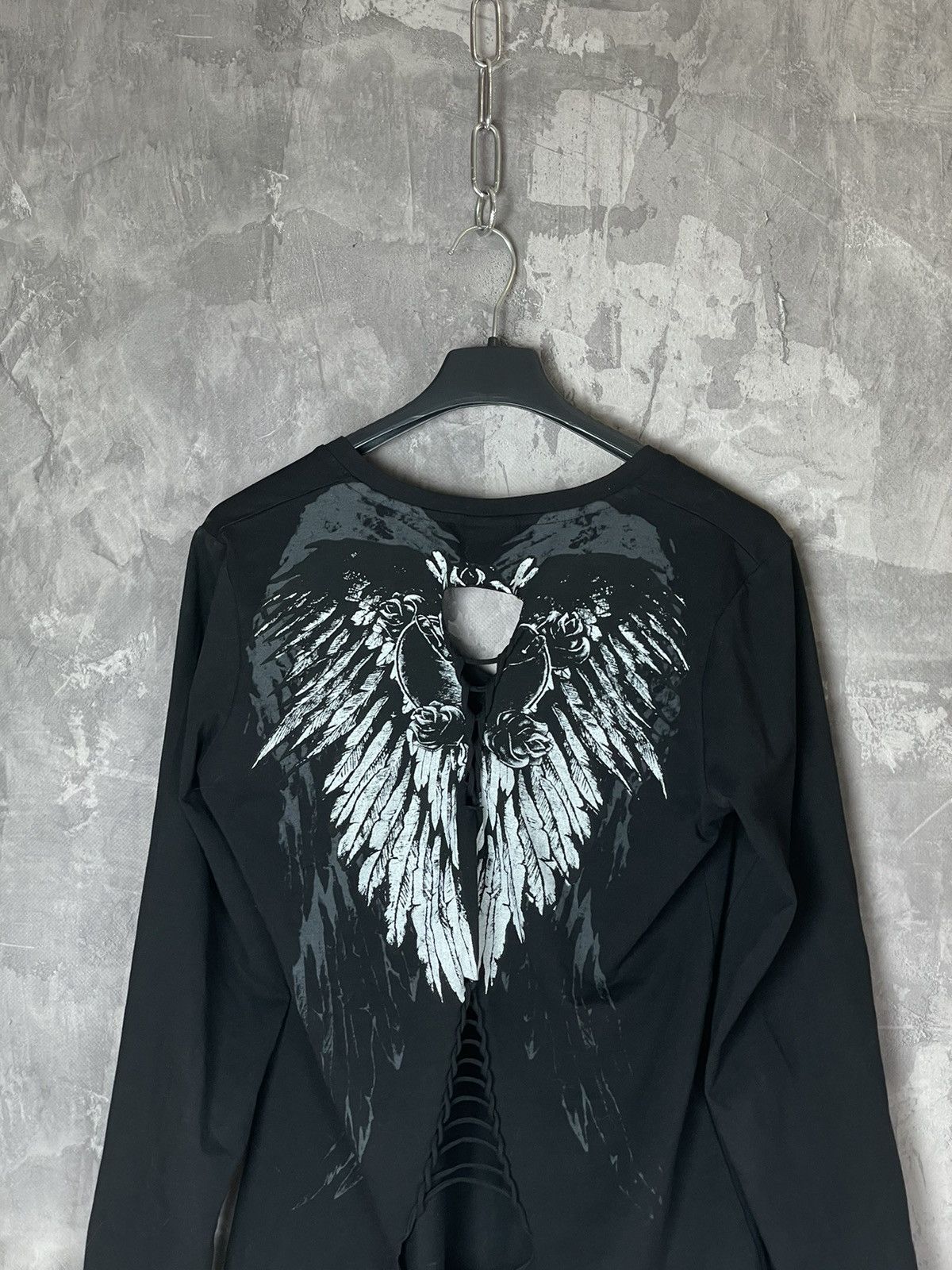 Vintage Vintage Affliction Style Cyber Grunge Y2K Long Sleeve Size L / US 10 / IT 46 - 2 Thumbnail
