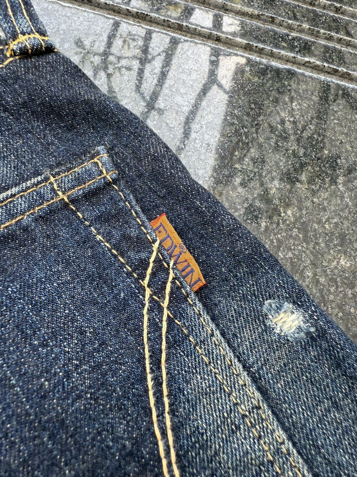 Edwin × Vintage 90’s EDWIN RARE JAPANESE BRAND RETRO Y2K POCKET LOGO DENIM Size US 29 - 5 Thumbnail