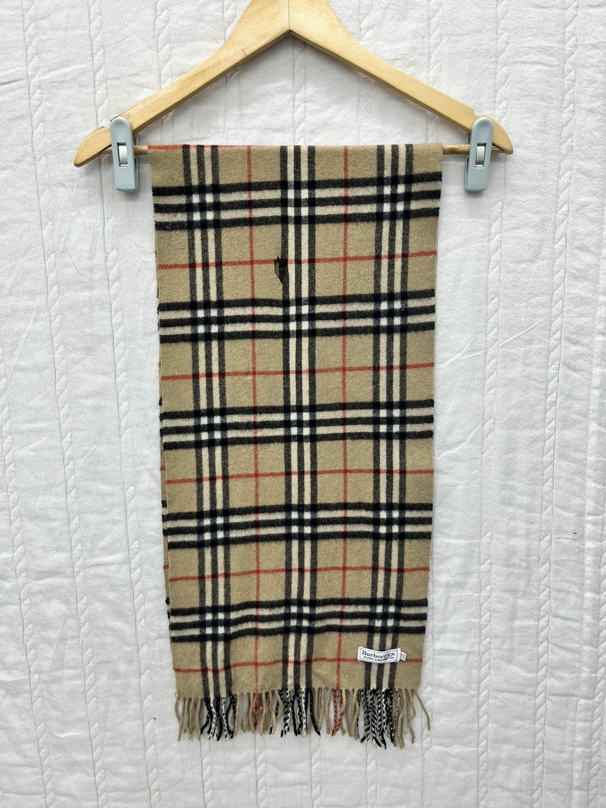 Burberry × Vintage STEALS🔥BURBERRY NOVA CHECK CASHMERE SCARF Size ONE SIZE - 5 Thumbnail