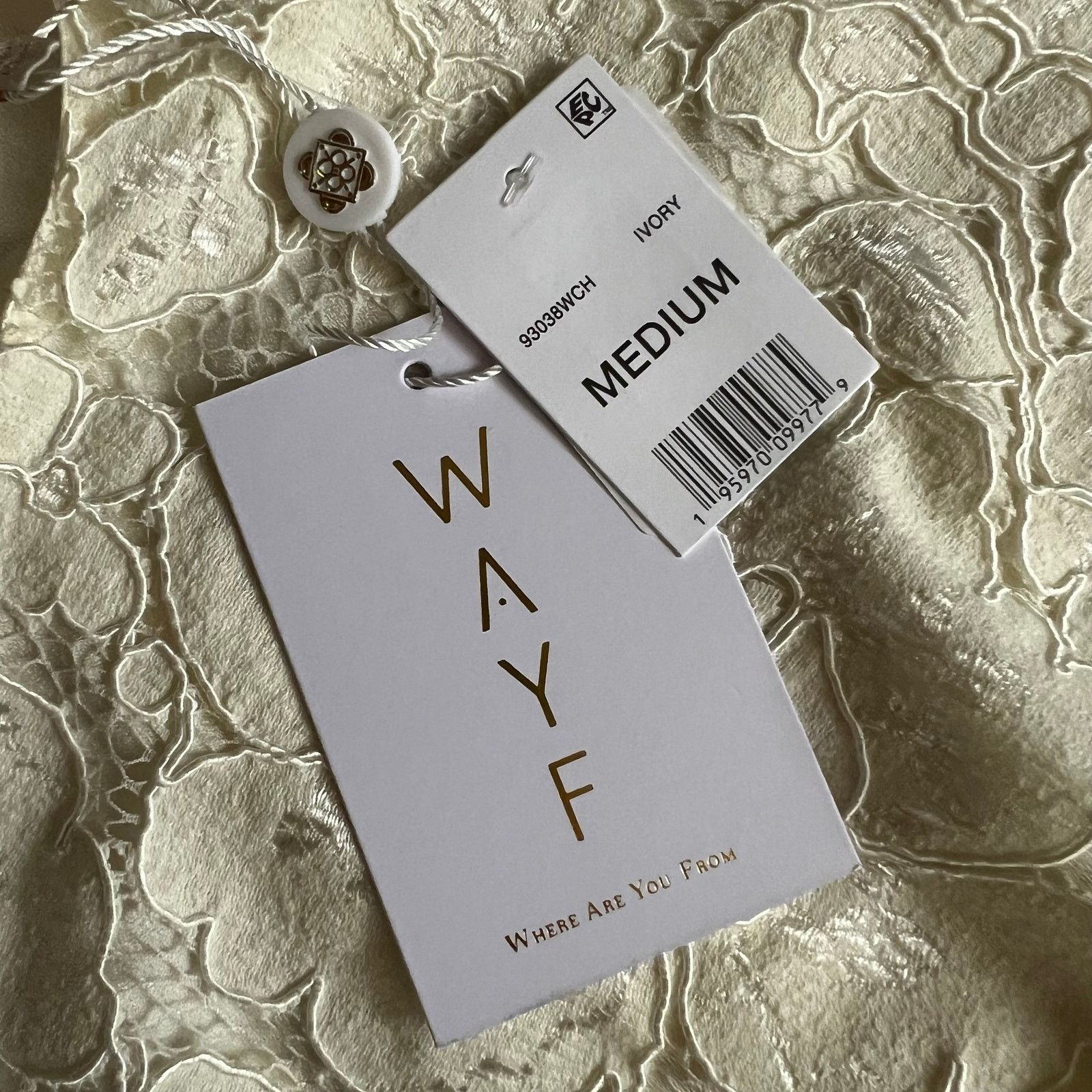 Other Wayf Cream Lace Shortsleve Lined Mini Dress, M SRP: $128 Size M / US 6-8 / IT 42-44 - 12 Thumbnail