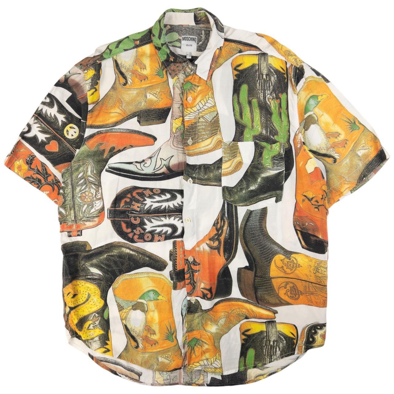 Moschino Moschino Jeans Cowboy Boot Button Up Shirt Size L Size US L / EU 52-54 / 3 - 1 Thumbnail