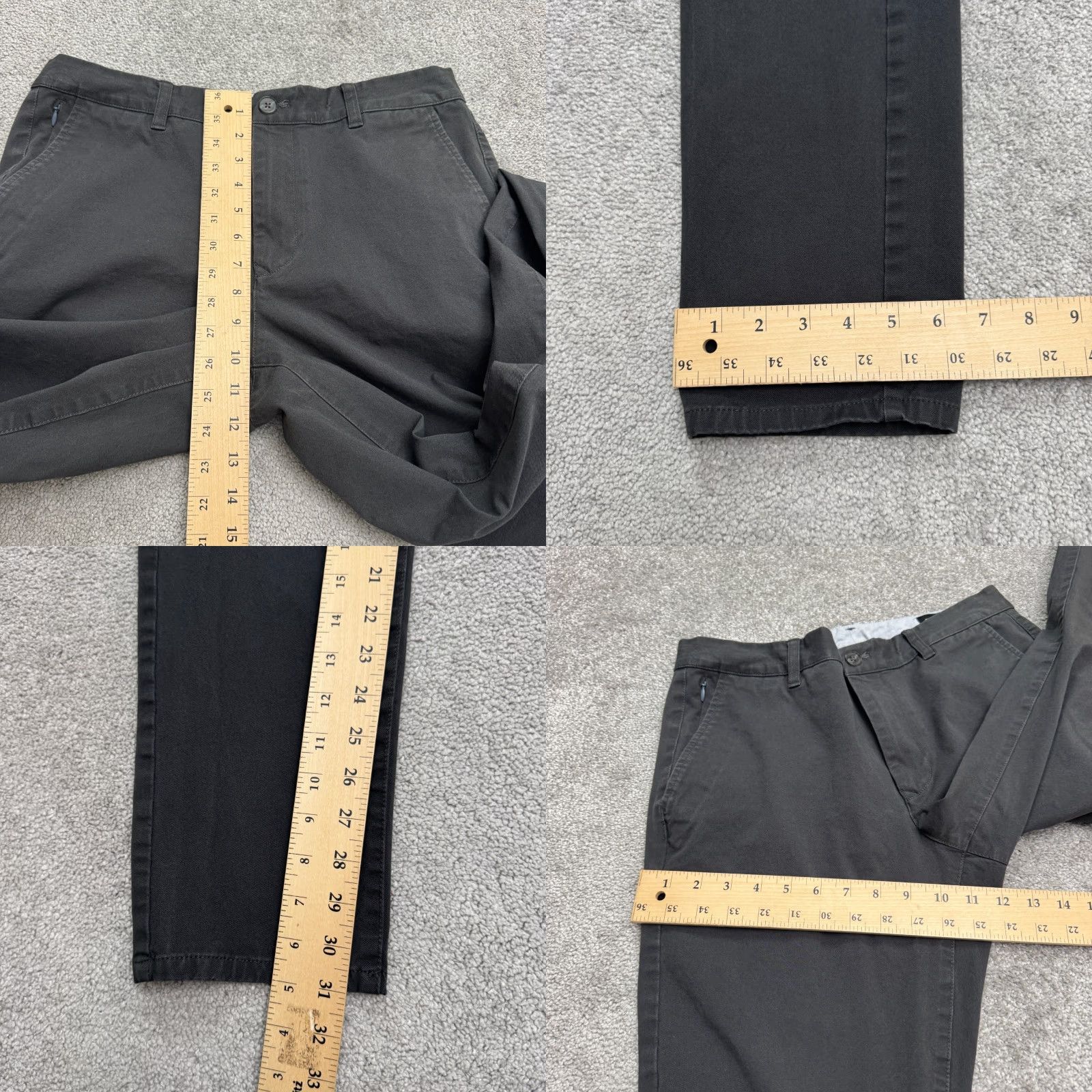 Bonobos Bonobos Slim Taper Chino Pants Mens 32x32 Charcoal Gray Straight Leg Stretch Size US 32 / EU 48 - 9 Thumbnail