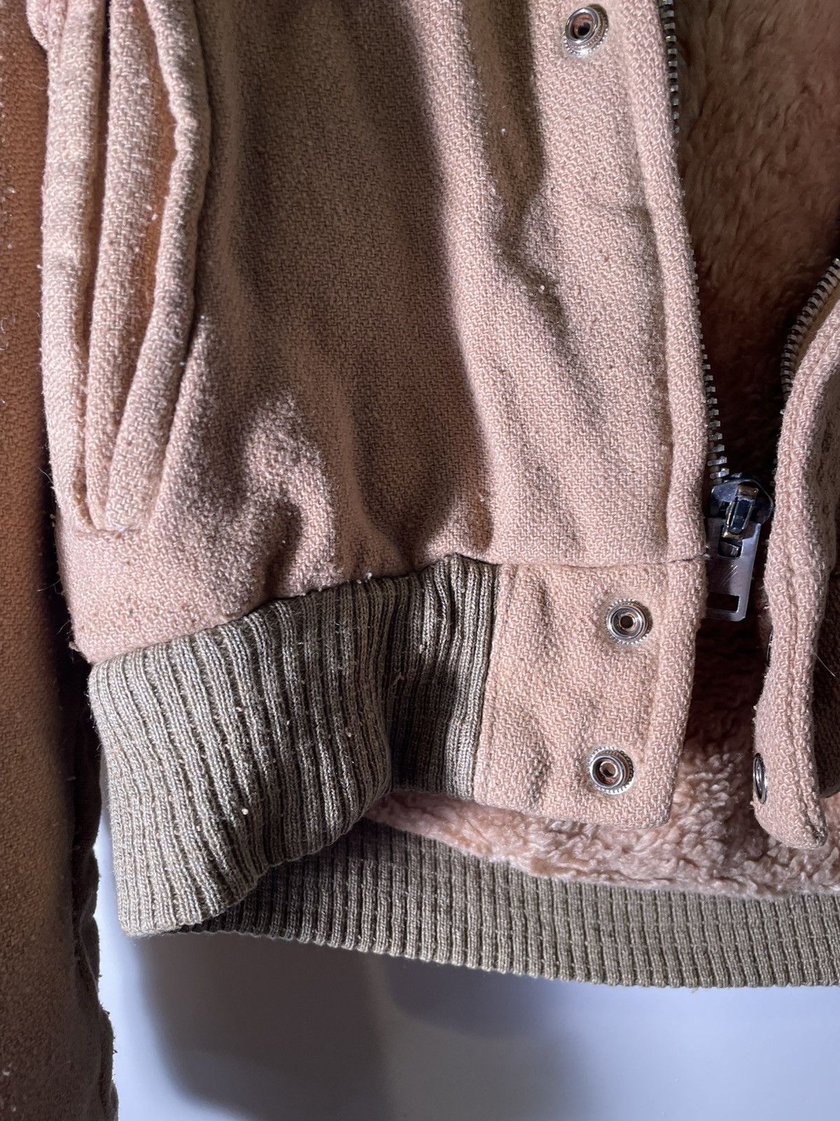 Vintage 70’s 80’s VTG Vintage Brown Tan Fur Fabric Zipper Jacket Size US S / EU 44-46 / 1 - 3 Thumbnail