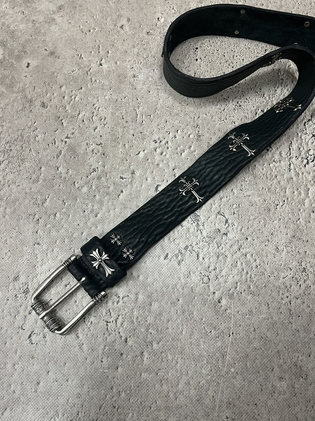 Vintage VINTAGE AVANT-GARDE GOTHIC LEATHER BELT Size 32 - 4 Thumbnail