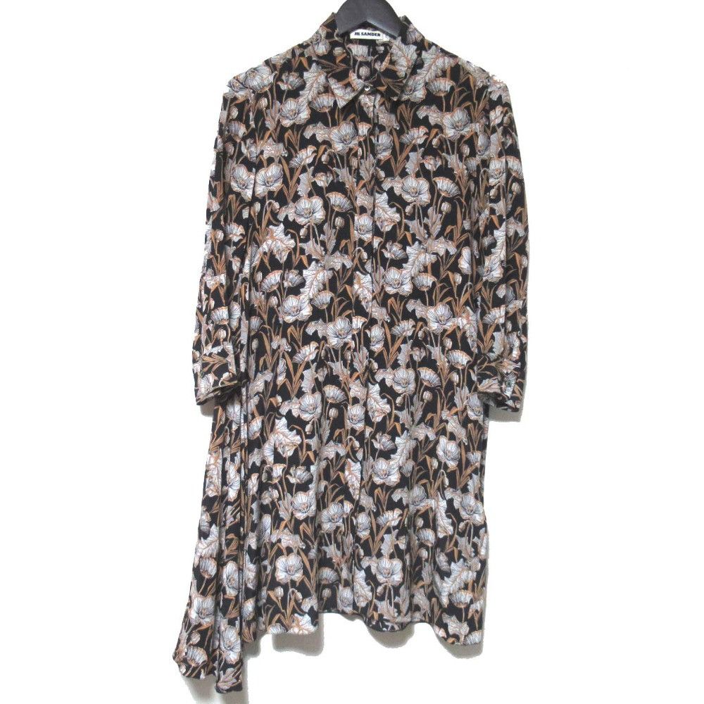 Jil Sander Jil Sander Jil Sander Flower Print 100% Silk Dress Others Dresses DUTY FREE for USA Size ONE SIZE - 1 Thumbnail