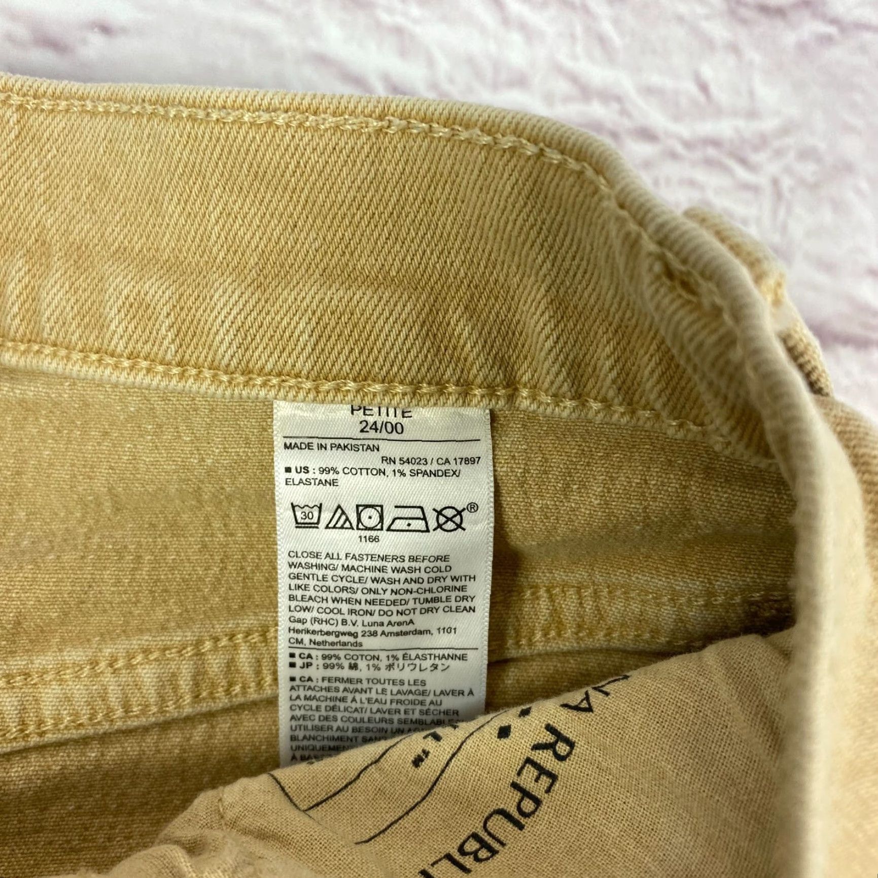 Banana Republic VINTAGE Banana Republic Teens High Rise Straight Fit Jeans 24 Tan Petite Junior XS? Size 42" / US 20 - 6 Thumbnail
