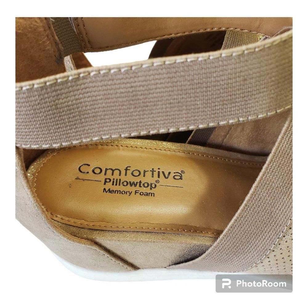 Designer Comfortiva Paisley Metallic Pillowtop Memory Foam Sandal 9.5 Size US 9.5 / IT 39.5 - 7 Thumbnail