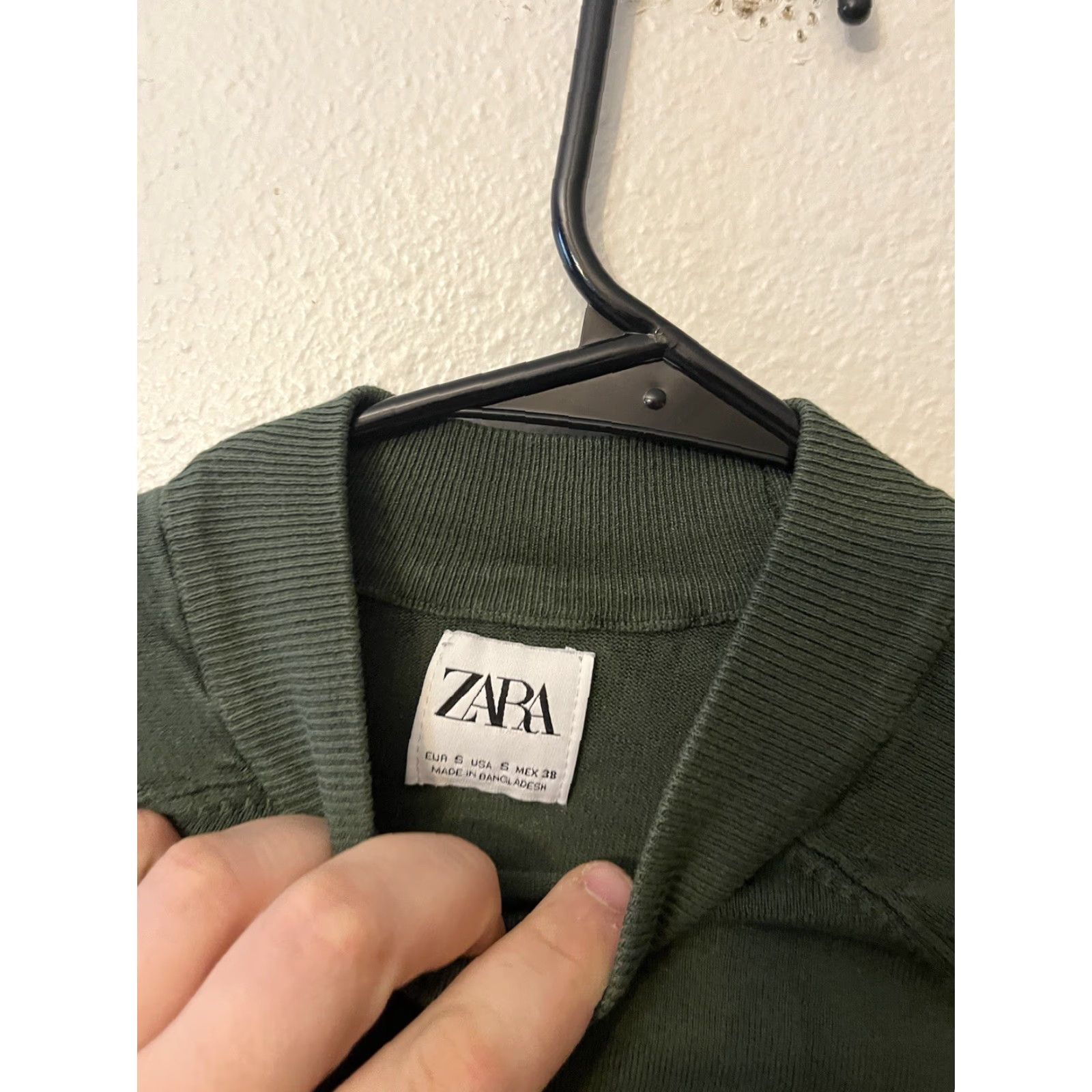 Zara Zara Sweater Pullover Women Small Green Knit Mock Neck Casual Fall Winter Clothing Size S / US 4 / IT 40 - 2 Thumbnail
