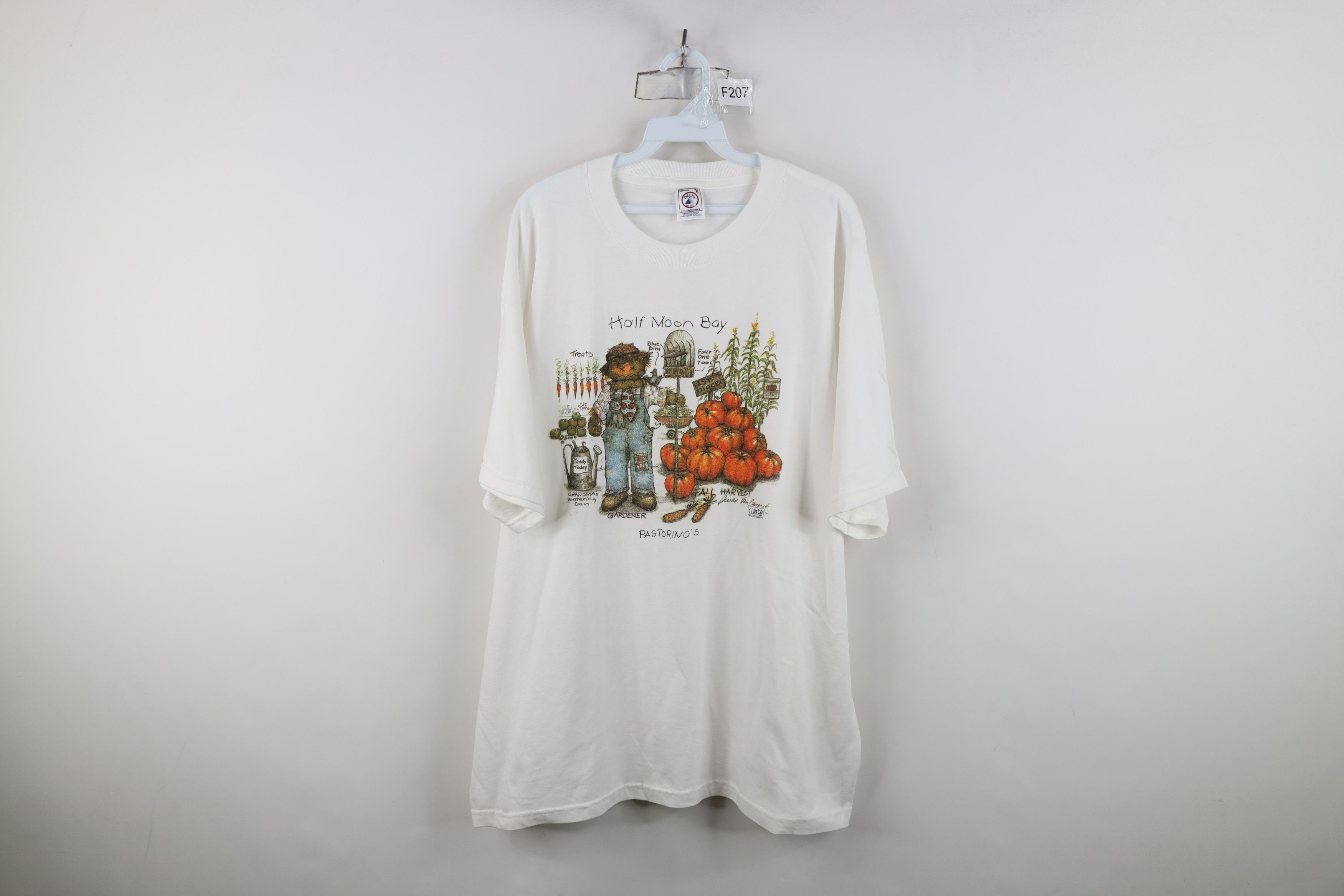 Vintage Vintage 90s Streetwear Bay Fall Harvest Scarecrow T-Shirt Size US XL / EU 56 / 4 - 1 Thumbnail