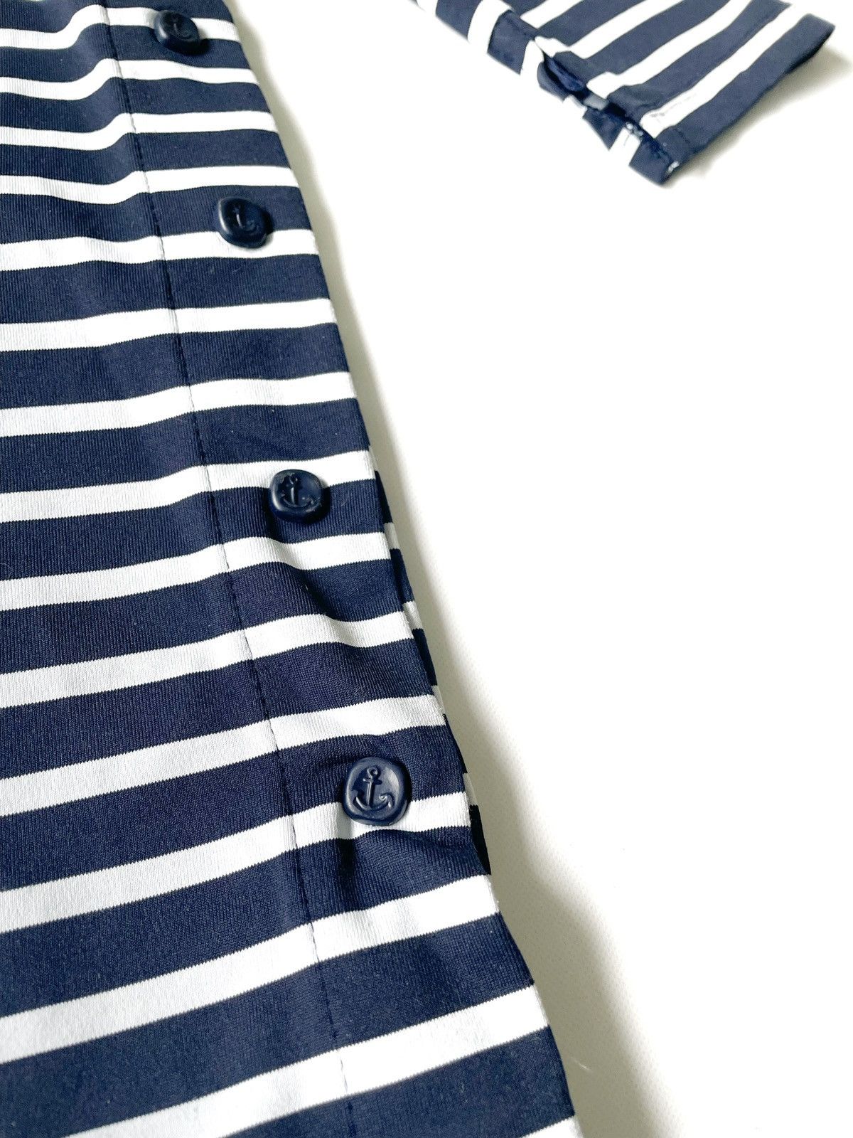 Designer × Saint James Saint James Women Blue & White Long Sleeve Size S France Size S / US 4 / IT 40 - 4 Thumbnail