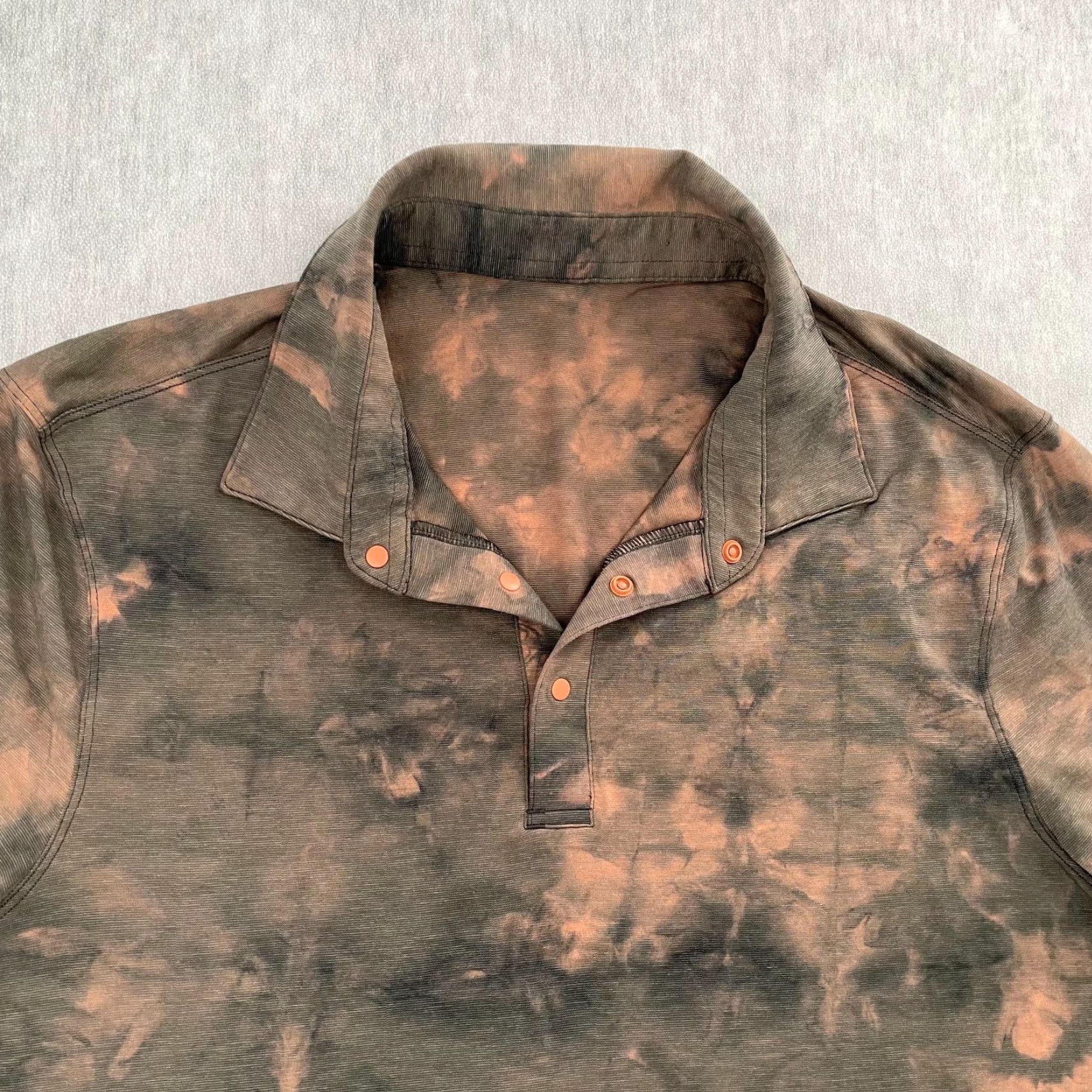 Lululemon VINTAGE Lululemon Polo Shirt Mens Adult Medium Short Sleeve Activewear Casual Travel Blue Tie Dye Athleisure Size US M / EU 48-50 / 2 - 3 Thumbnail