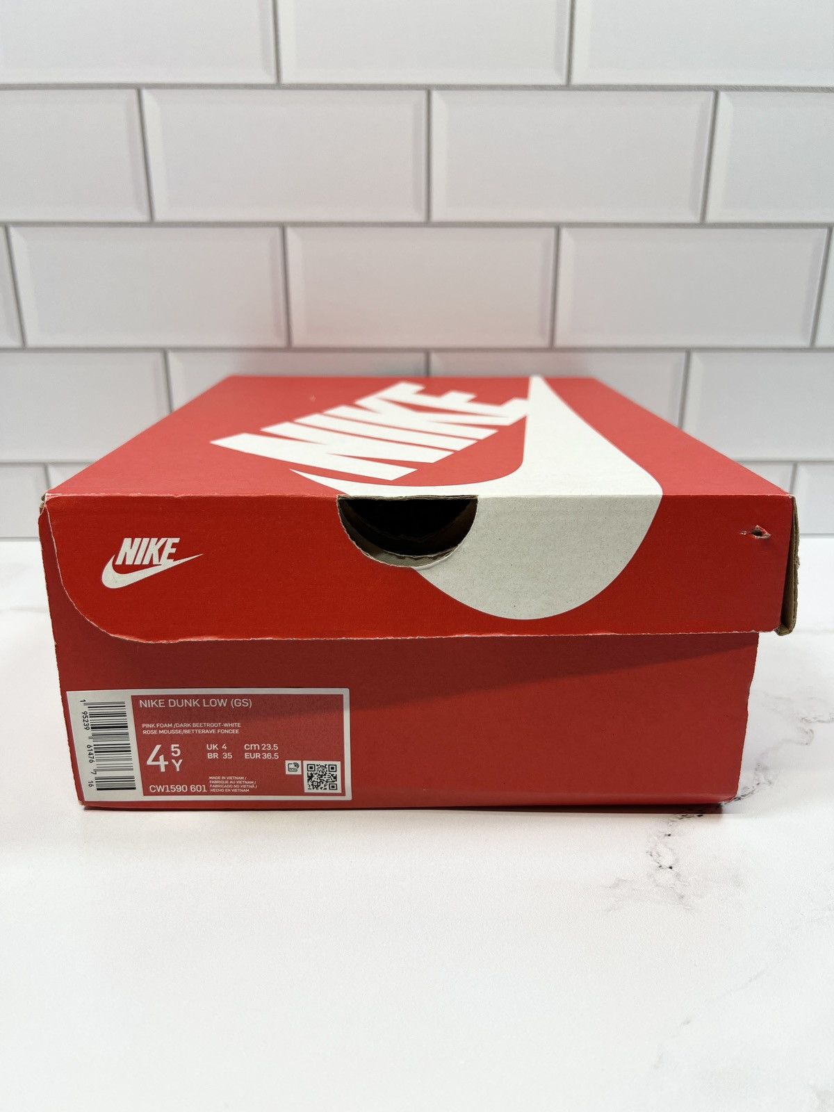 Nike Nike Dunk Low Pink Foam GS Size US 6 / IT 36 - 8 Thumbnail