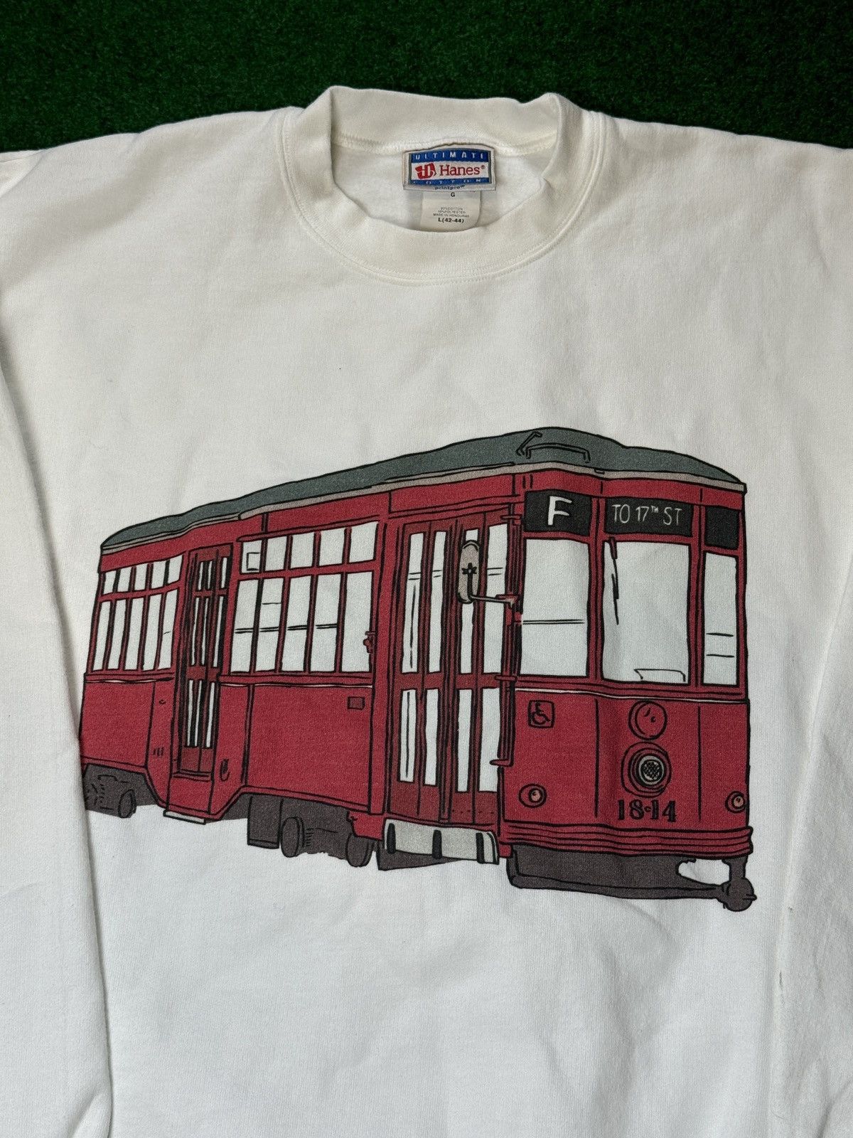 Hanes × Vintage Vtg 90s Trolley Erie Pa 814 Locomotive Crewneck Sweatshirt Size US L / EU 52-54 / 3 - 2 Thumbnail