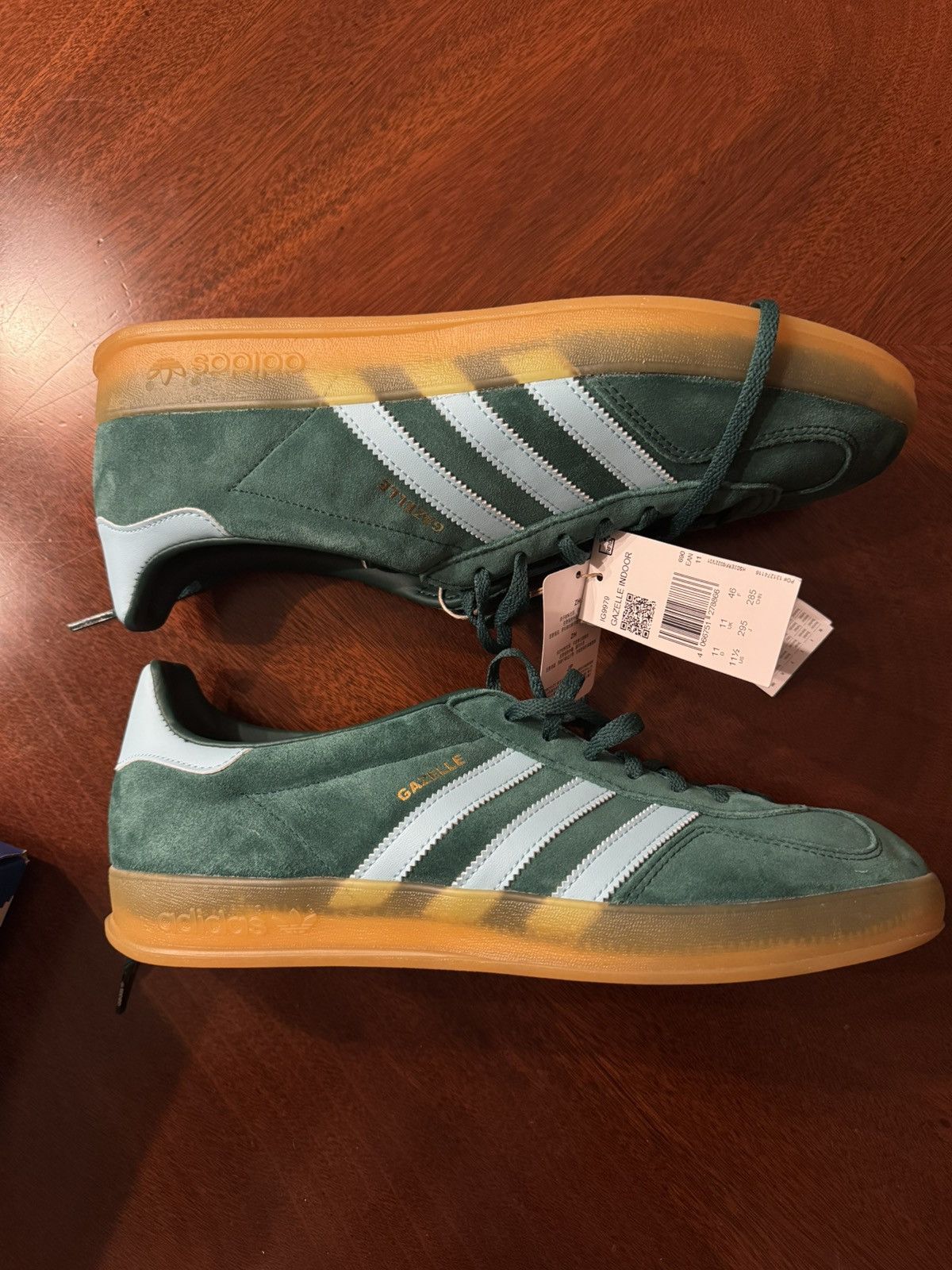 Adidas Adidas Gazelle Collegiate Green Hazy Sky 11.5 Size US 11.5 / EU 44-45 - 2 Thumbnail