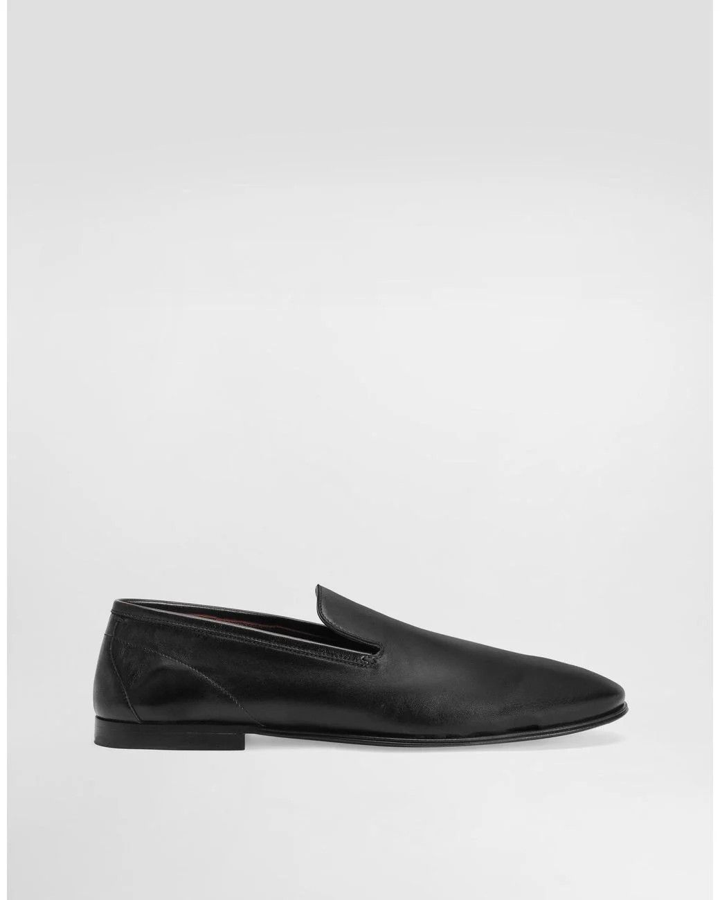 Dolce & Gabbana os11x0526 Erice Leather Slippers in Black Size US 9 / EU 42 - 1 Thumbnail