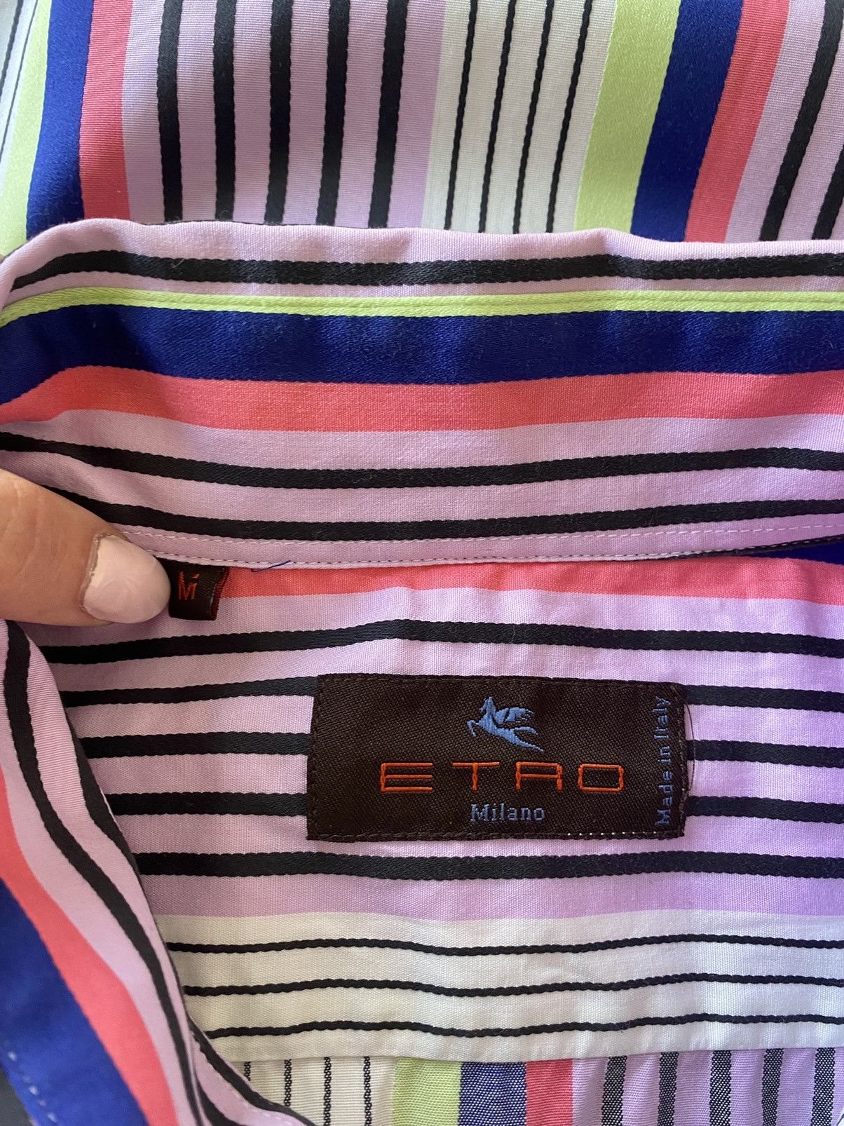 Etro Etro Cotton Multicolor Shirt Size:M Size US M / EU 48-50 / 2 - 8 Thumbnail