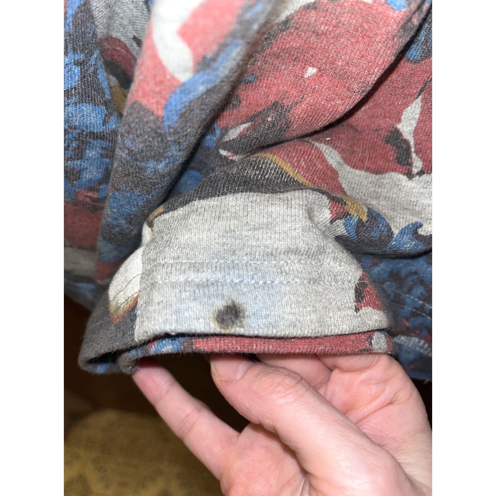 Vintage Play Cloths Mens XL Floral Cotton SweatShorts with Pockets, Jungle Bird Tropic Flowers, Casual Summer Fall Spring Wear Size US 36 / EU 52 - 7 Thumbnail