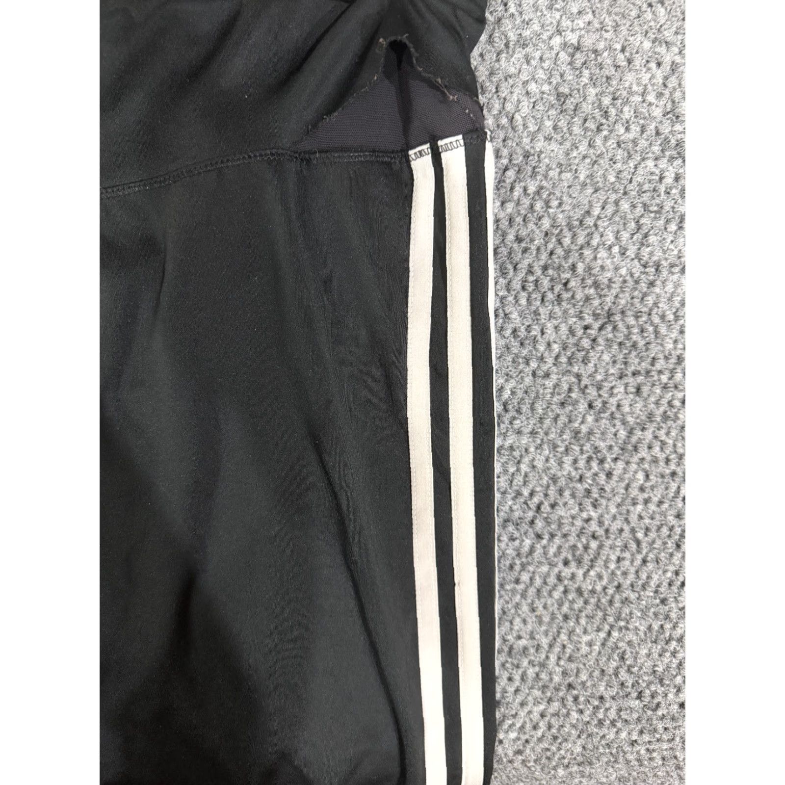 Adidas Adidas Leggings Womens Small Black White Striped Climalite Athletic Cropped Size 28" / US 6 / IT 42 - 3 Thumbnail