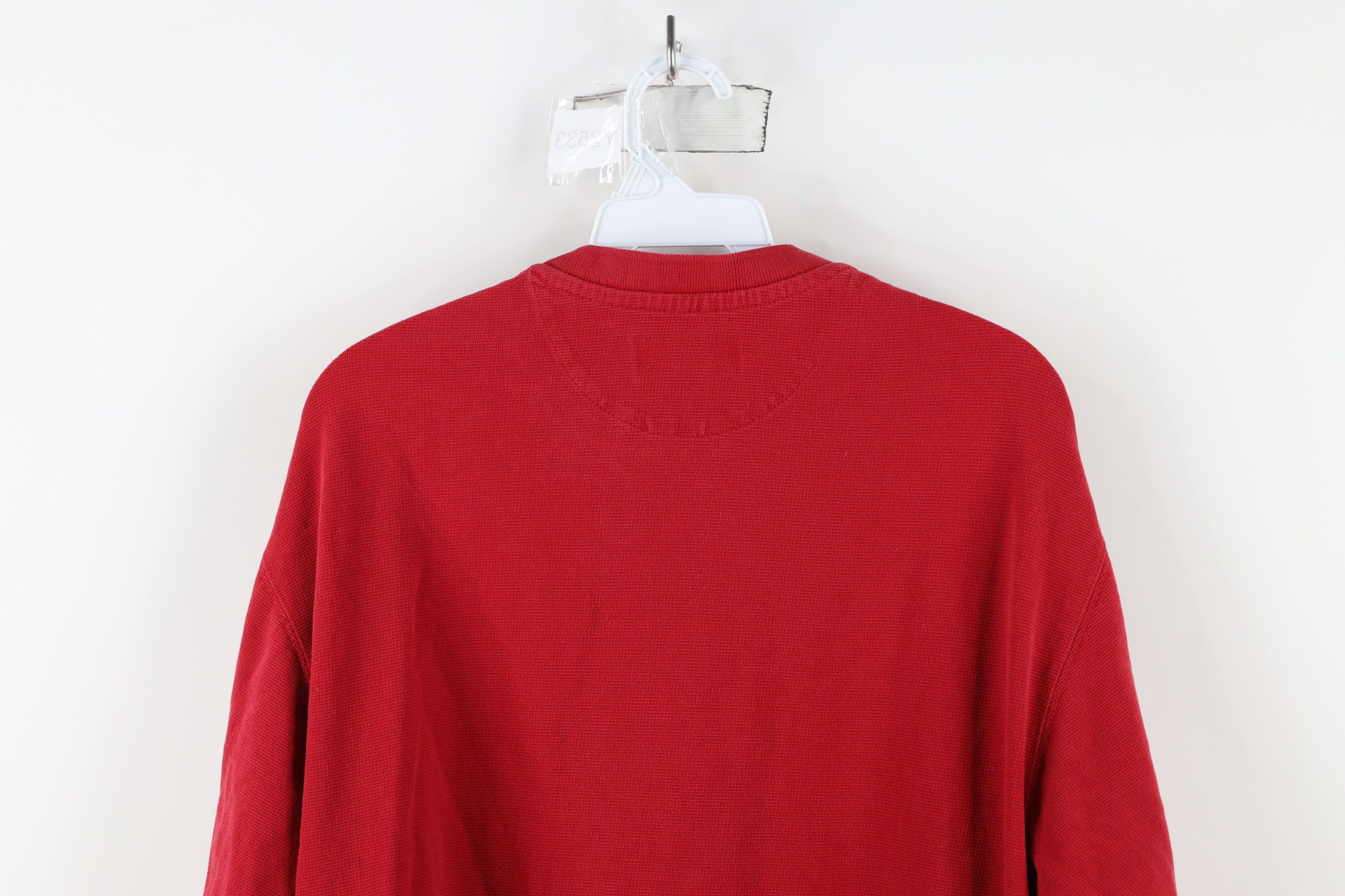 Ralph Lauren × Vintage Vintage 90s Chaps Ralph Lauren Waffle Knit Henley T-Shirt Size US XL / EU 56 / 4 - 11 Thumbnail
