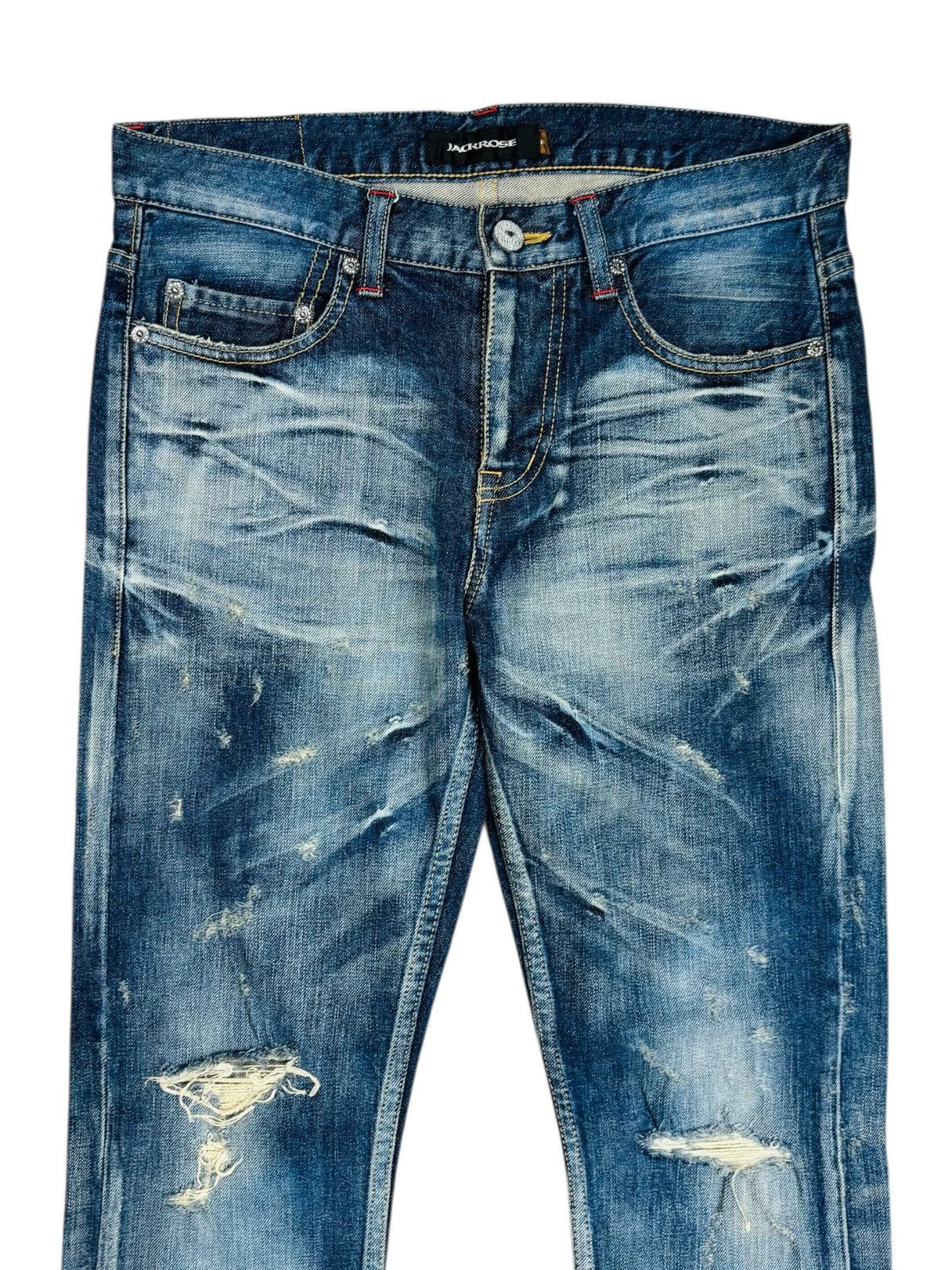 JACKROSE 2000s Jackrose - Vkei Style Washed Denim Pants Size US 29 - 4 Thumbnail