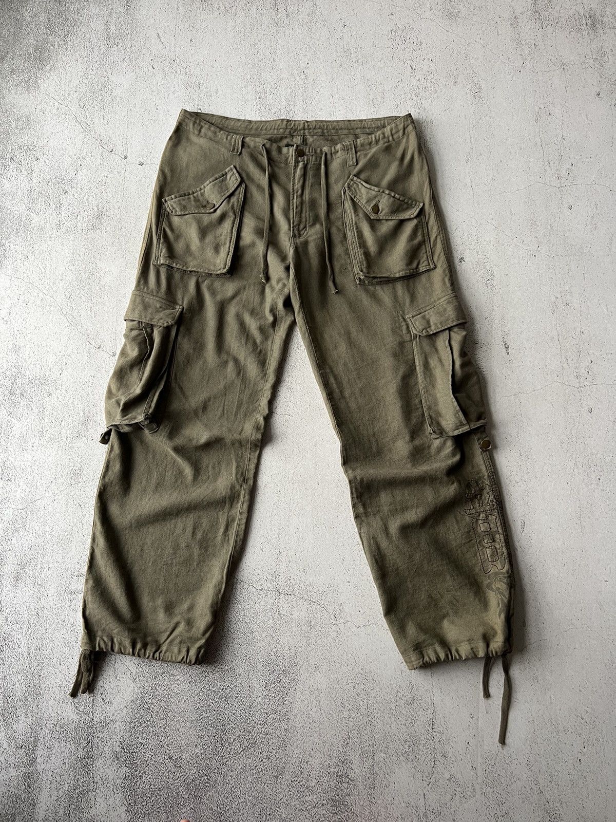Designer Cargo Parachute Vintage Avant Garde Style Pants Size US 33 - 1 Thumbnail