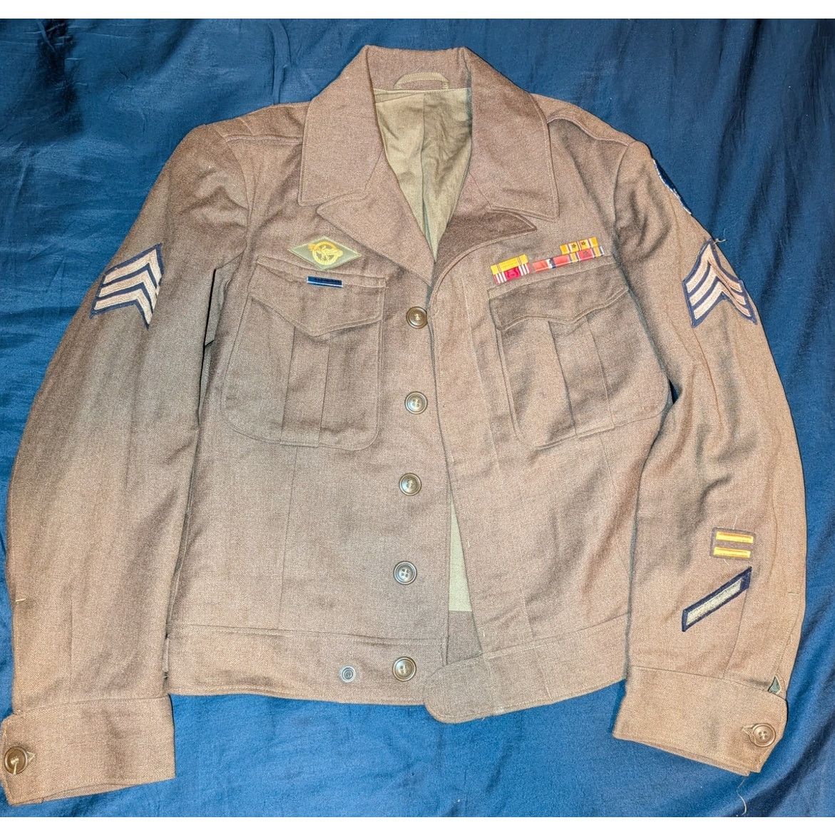 Alpha Industries Vintage WWII WW2 Ike Jacket M1944 Jacket Wool Olive 36R XS Size US XS / EU 42 / 0 - 1 Thumbnail