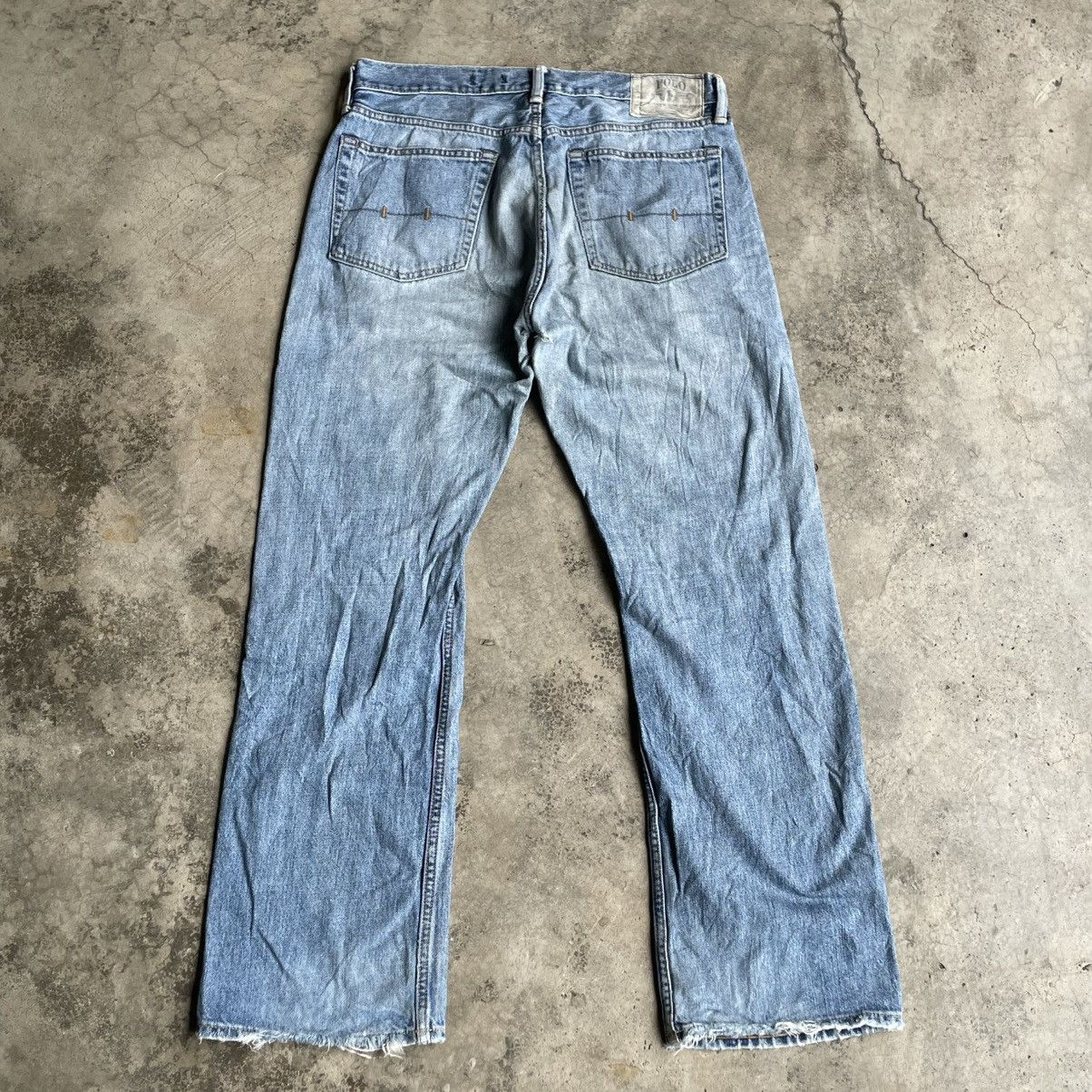 Polo Ralph Lauren × Vintage 🔥Polo Ralph Lauren Stoned Washed Ripped Distress Denim Jeans Size US 32 / EU 48 - 4 Thumbnail
