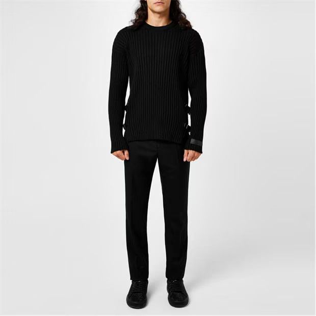 Versace o1g2r1mq0824 Buckles Knit Jumper in Black Size US XL / EU 56 / 4 - 7 Thumbnail