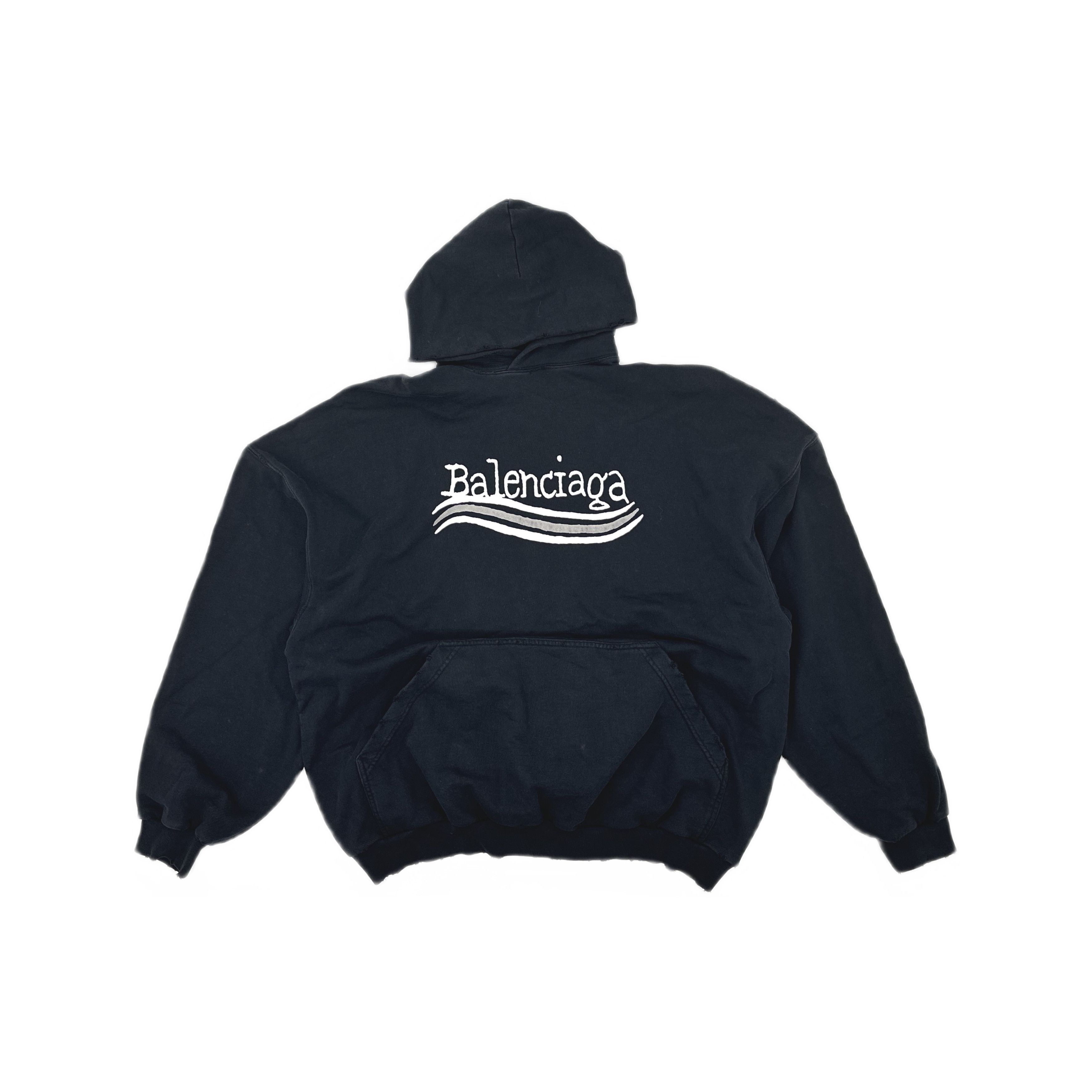Balenciaga Balenciaga Wave Logo Hoodie Size 3 Size US L / EU 52-54 / 3 - 1 Thumbnail