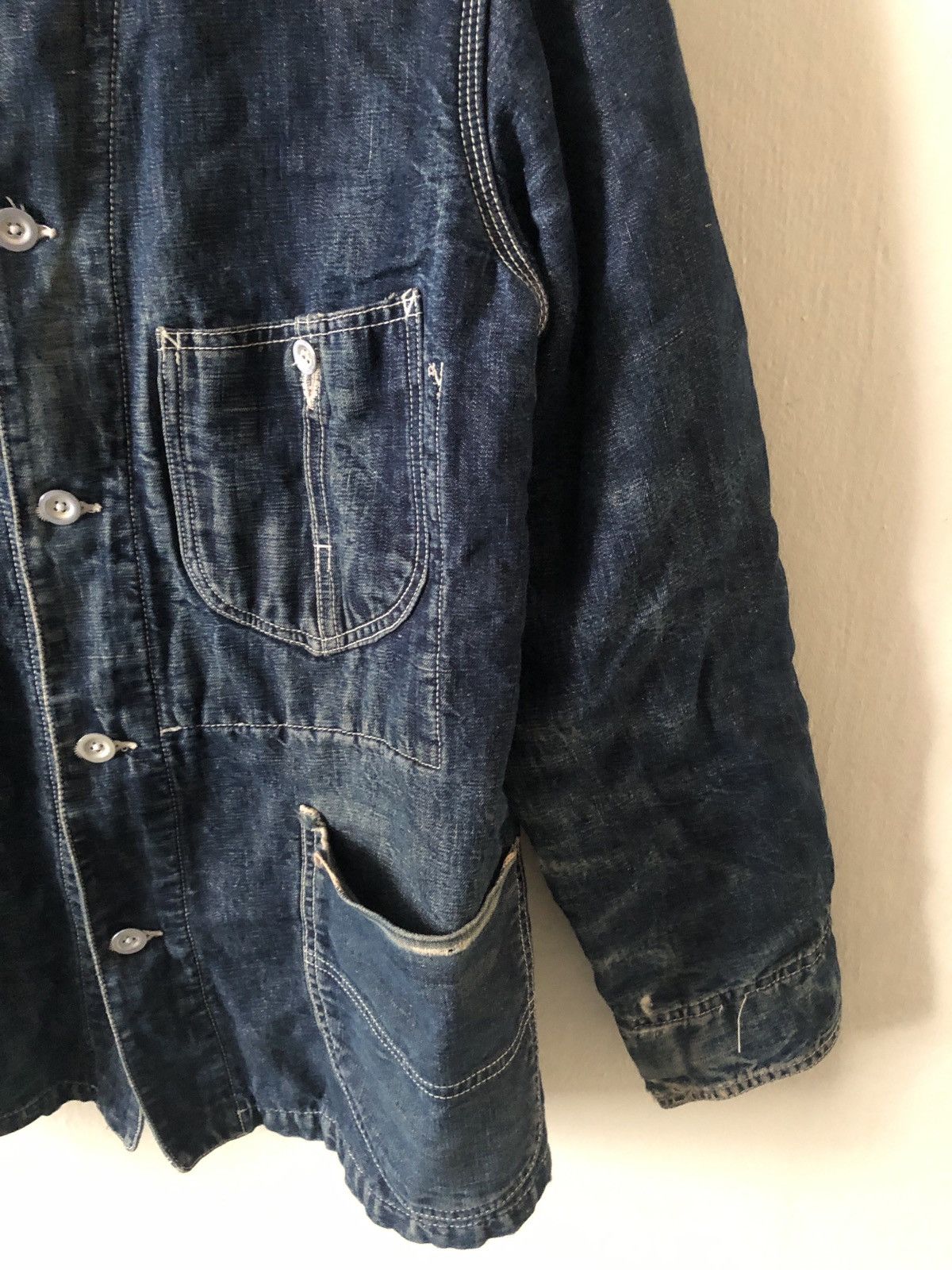Japanese Brand Vintage Let It Ride ELT Japan Thrashed Chore Cowboy Jacket Size US M / EU 48-50 / 2 - 6 Thumbnail