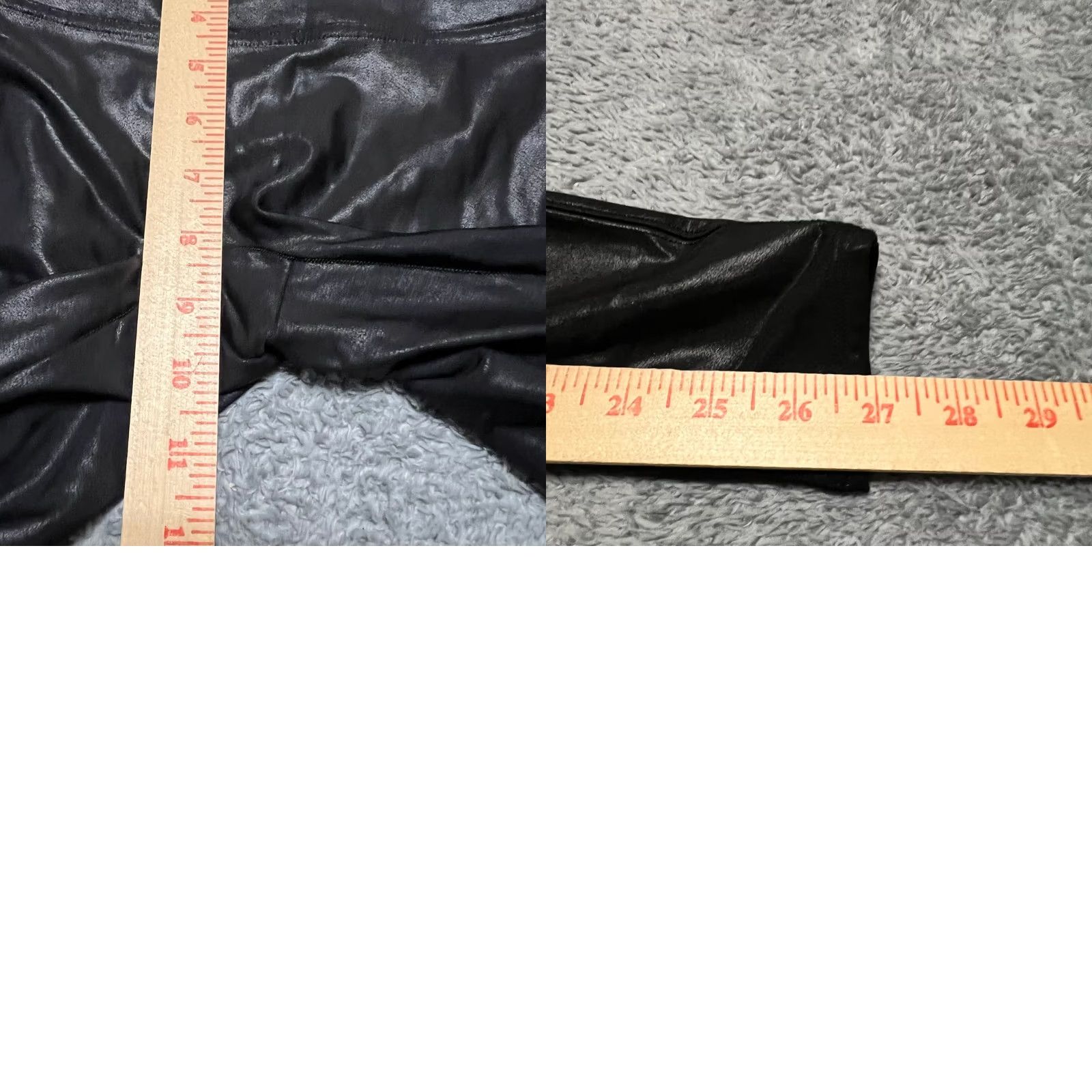 Spanx Spanx Black Ankle Leggings Medium Faux Leather Womens Size 32" / US 10 / IT 46 - 8 Thumbnail