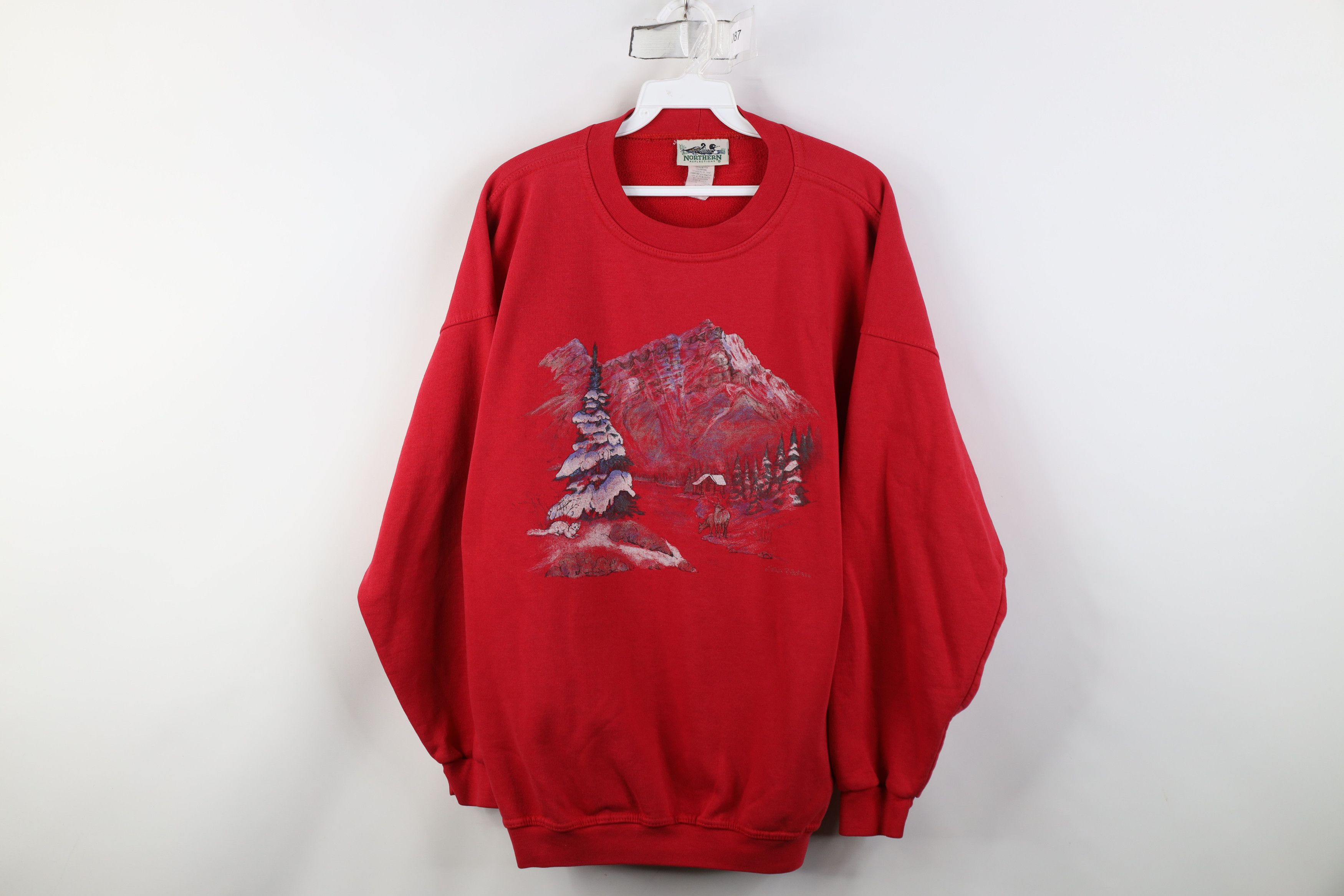 Vintage Vintage 90s Streetwear Winter Mountains Nature Sweatshirt Size L / US 10 / IT 46 - 1 Thumbnail