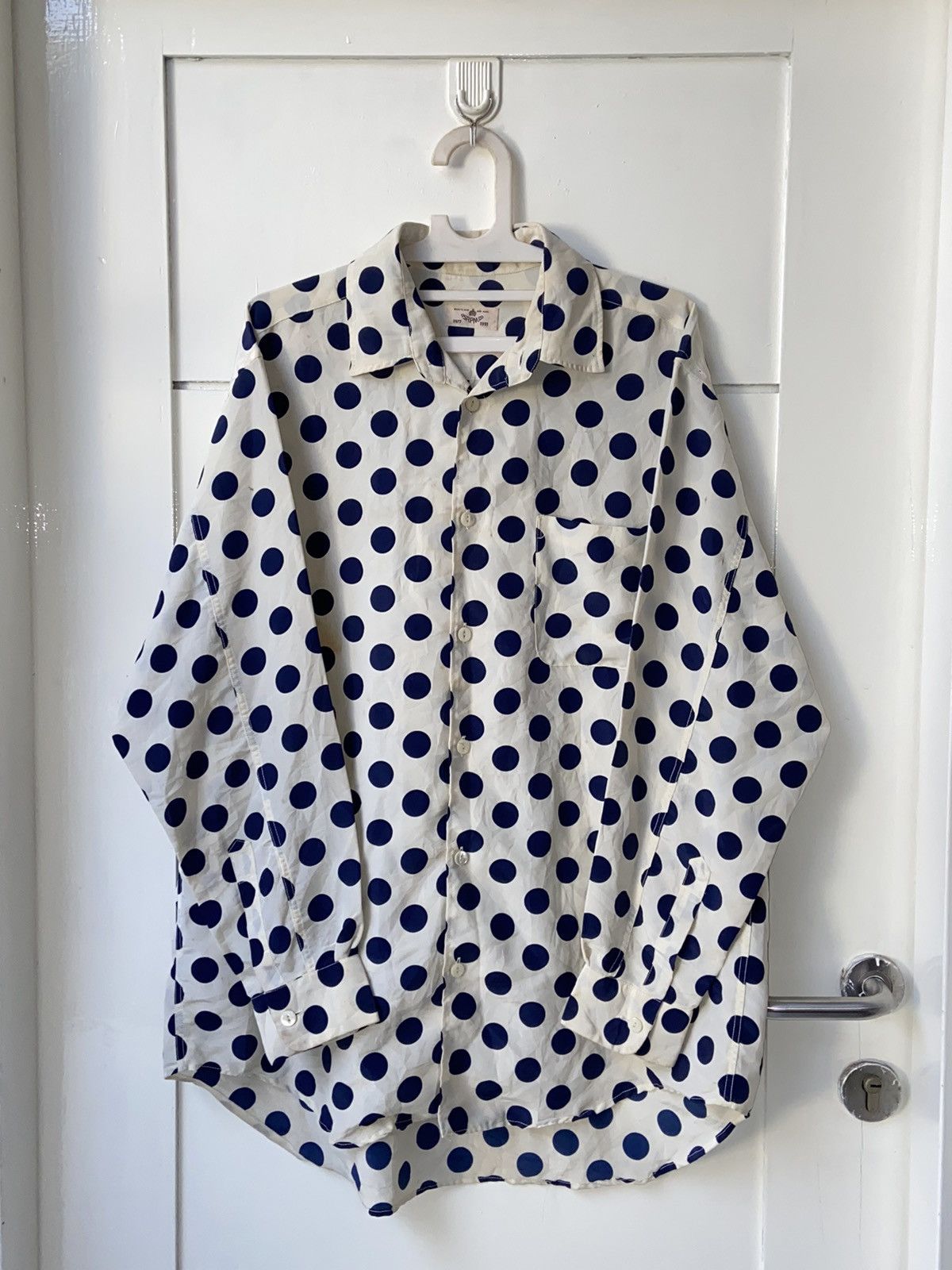 45rpm 45RPM White Shirt Polkadot Patterned Size US L / EU 52-54 / 3 - 10 Thumbnail