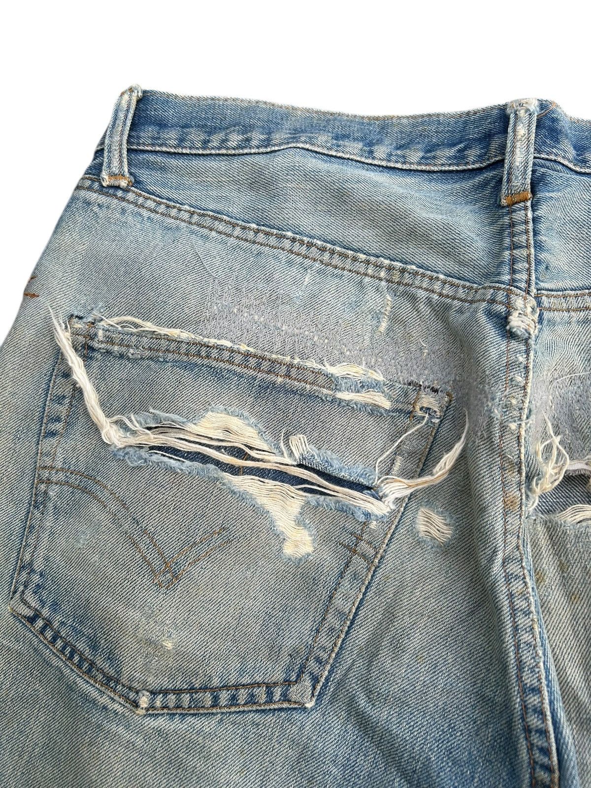 Levi's × Vintage 60s-70s THRASHED Levi's 6 Selvedge Vintage Denim Jeans Size US 32 / EU 48 - 13 Thumbnail