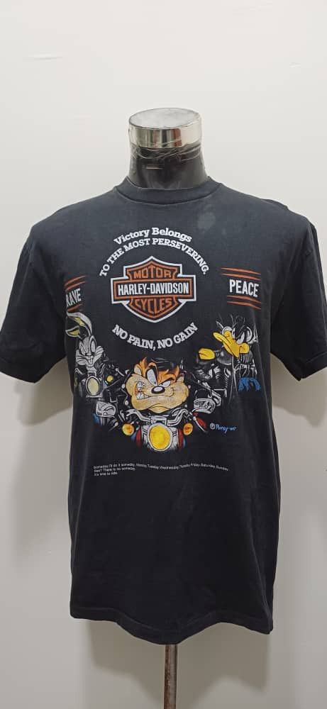 Champion VINTAGE 90's HARLEY DAVIDSON X LOONEY TUNES SHIRT Size US L / EU 52-54 / 3 - 1 Thumbnail