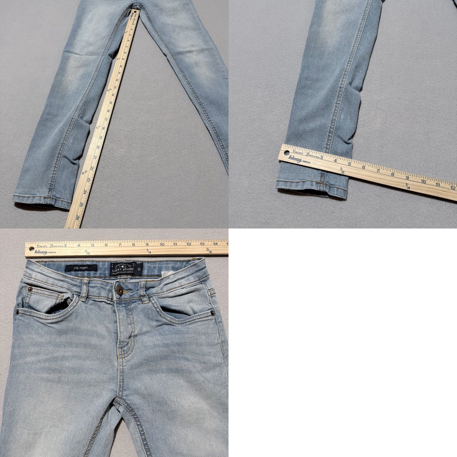 Lucky Brand Lucky Brand Zoe Skinny Jeans Women's Blue Denim Low-Rise Zip Fly 16 Jeans Boyfriend? Size 38" / US 16 / IT 52 - 9 Thumbnail