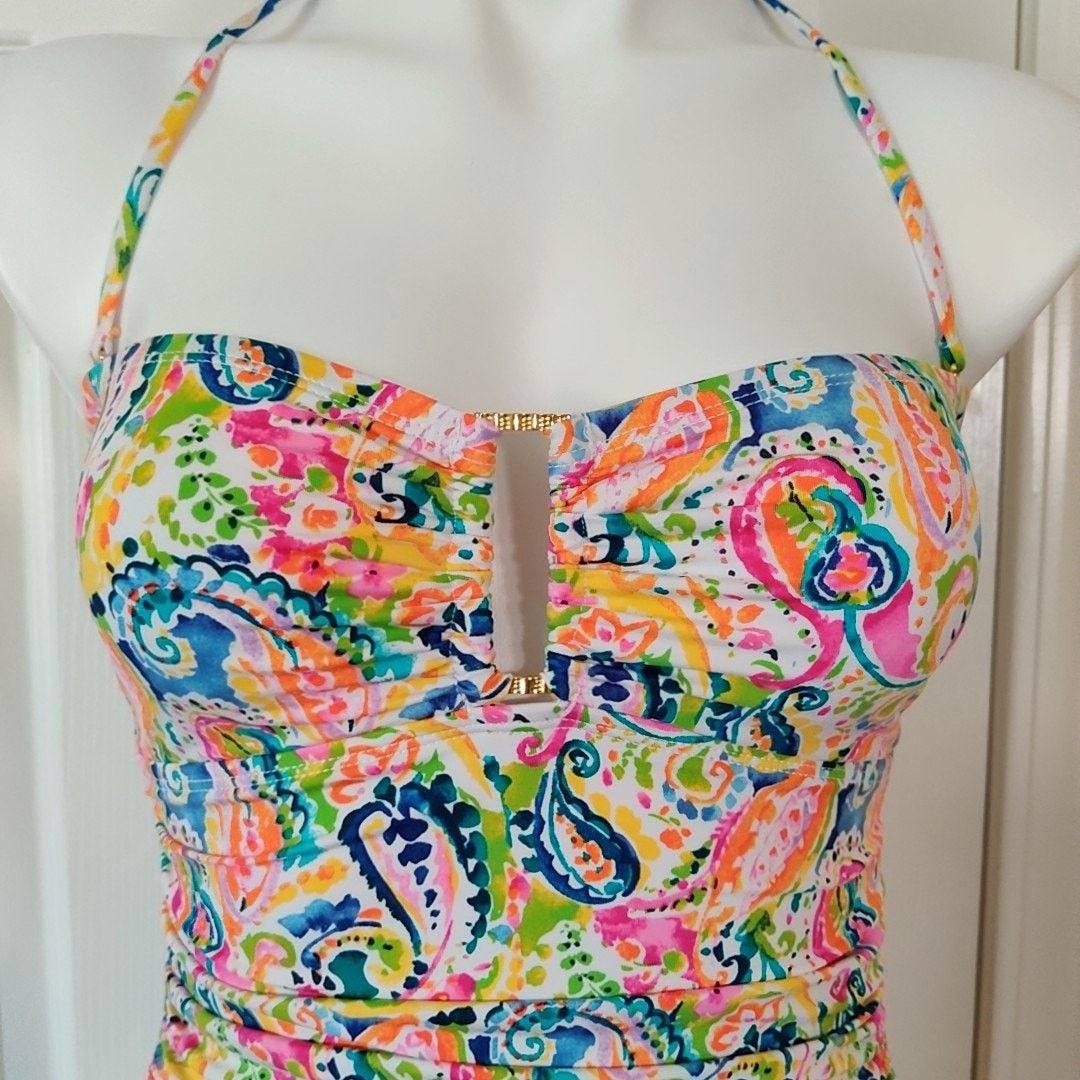 Lauren Ralph Lauren Lauren Ralph Lauren paisley bandeau swimsuit sz 4 Size ONE SIZE - 3 Thumbnail