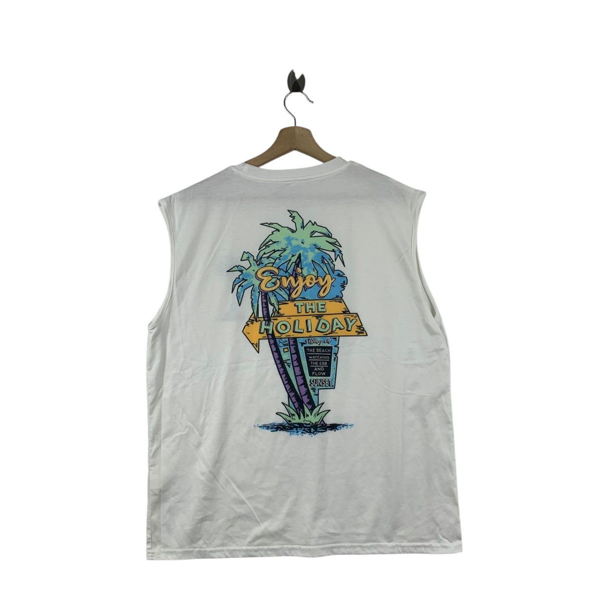 Vintage ENJOY THE HOLIDAY Hawaii Beach Enjoy The Ebb Tank Top Tee Size M / US 6-8 / IT 42-44 - 5 Thumbnail