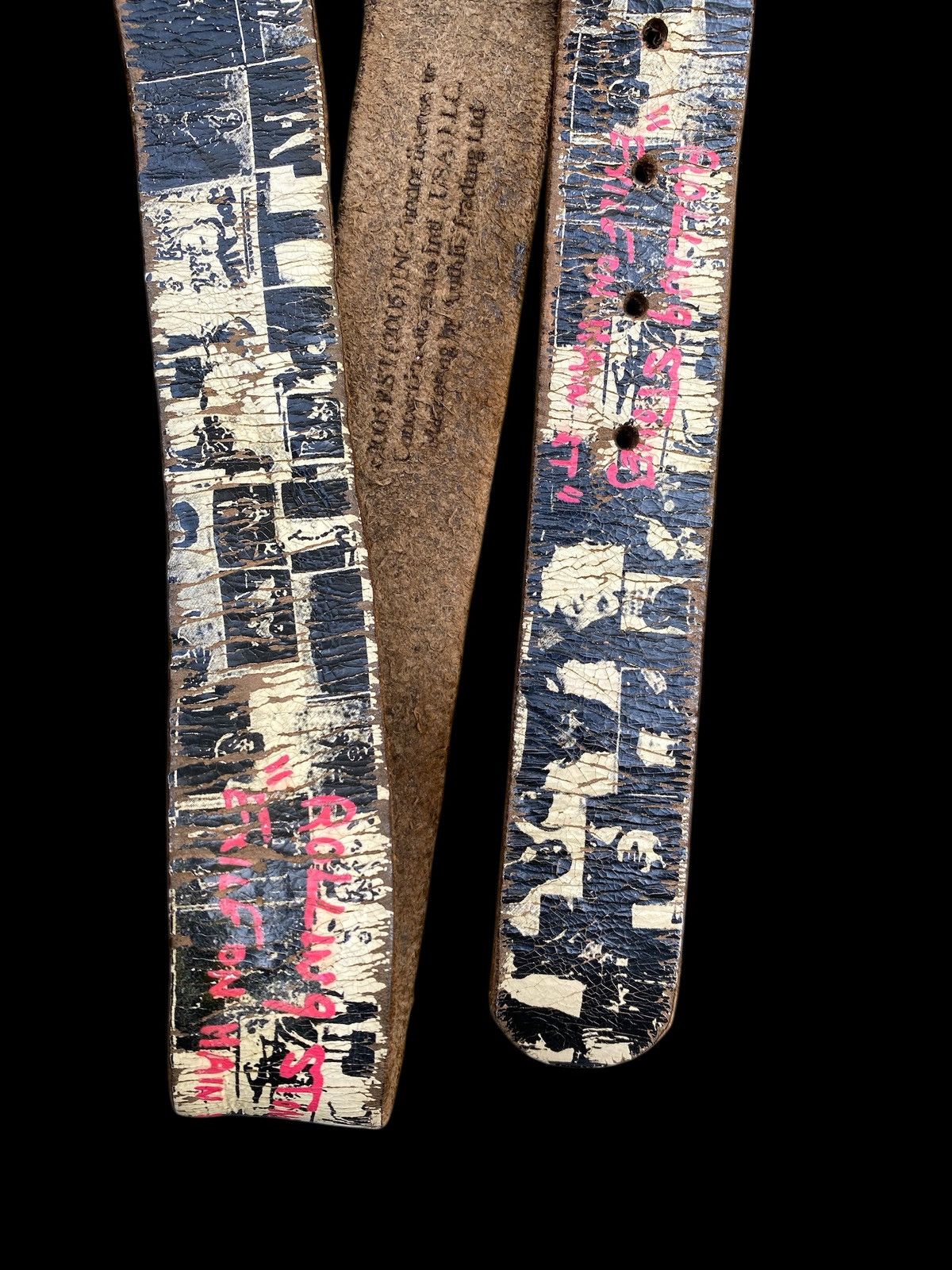The Rolling Stones Vintage BELT 2005 Rolling Stones"EXILFON MAIN IT" Saiz 32 Size ONE SIZE - 3 Thumbnail